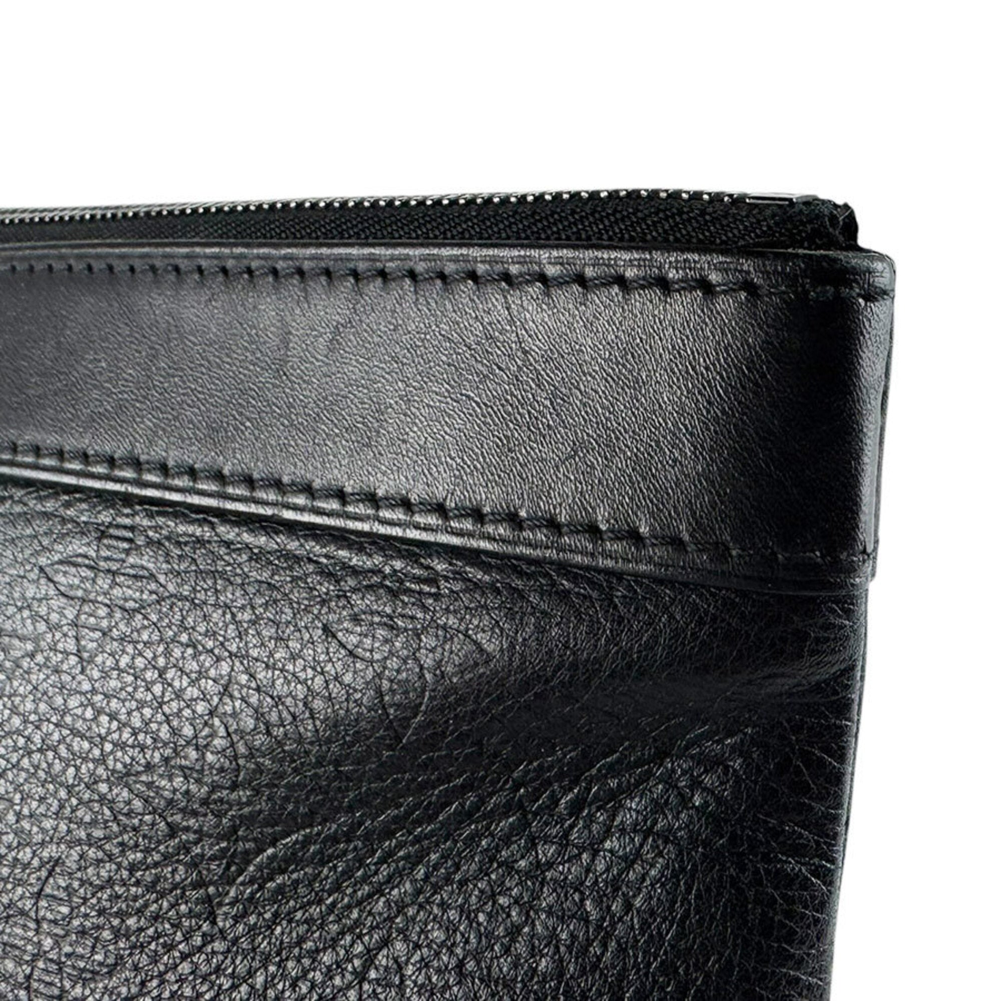 Louis Vuitton Black Monogram Shadow Clutch Bag (Pre-Owned)