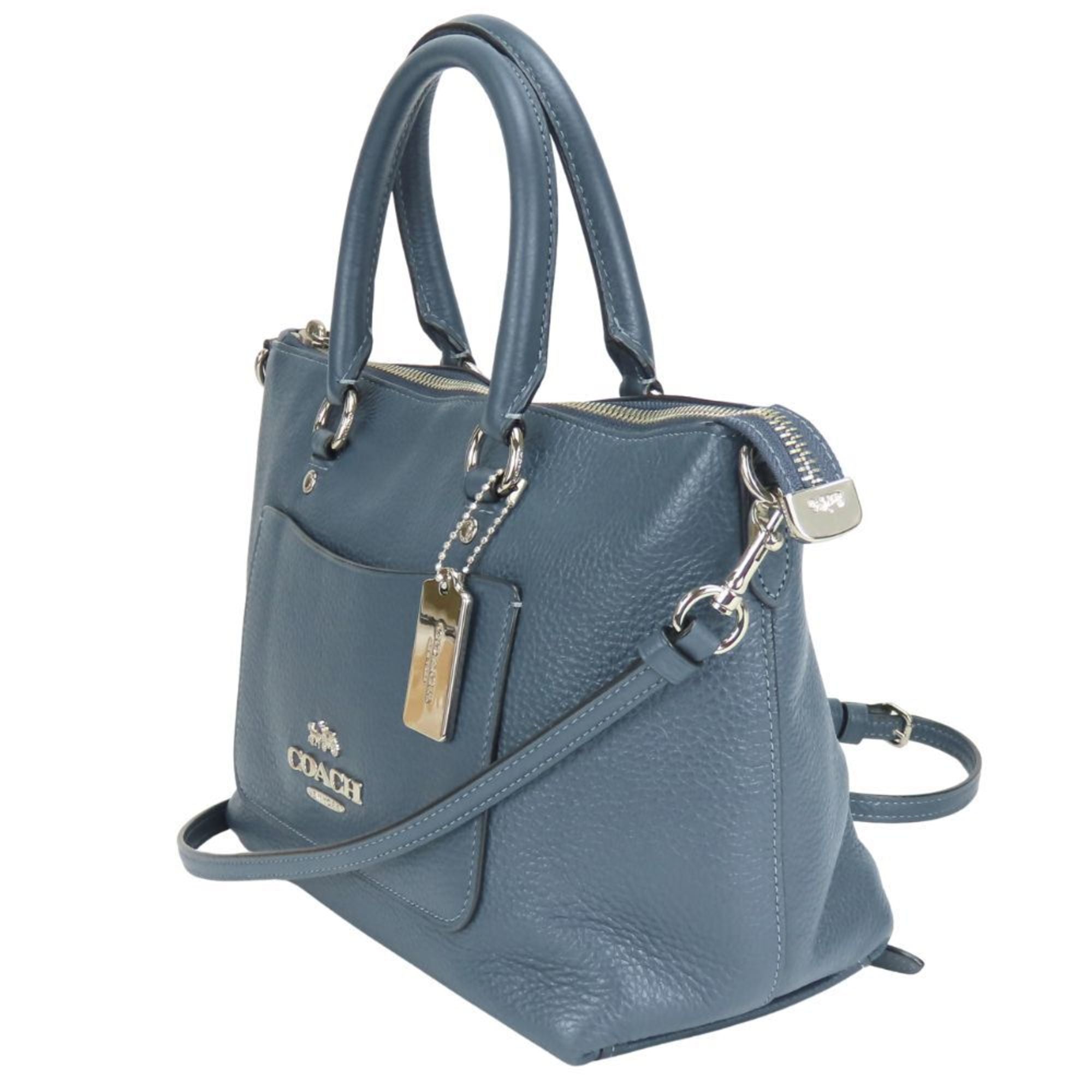 Coach Blue Leather Handbag (Pre-Owned)
