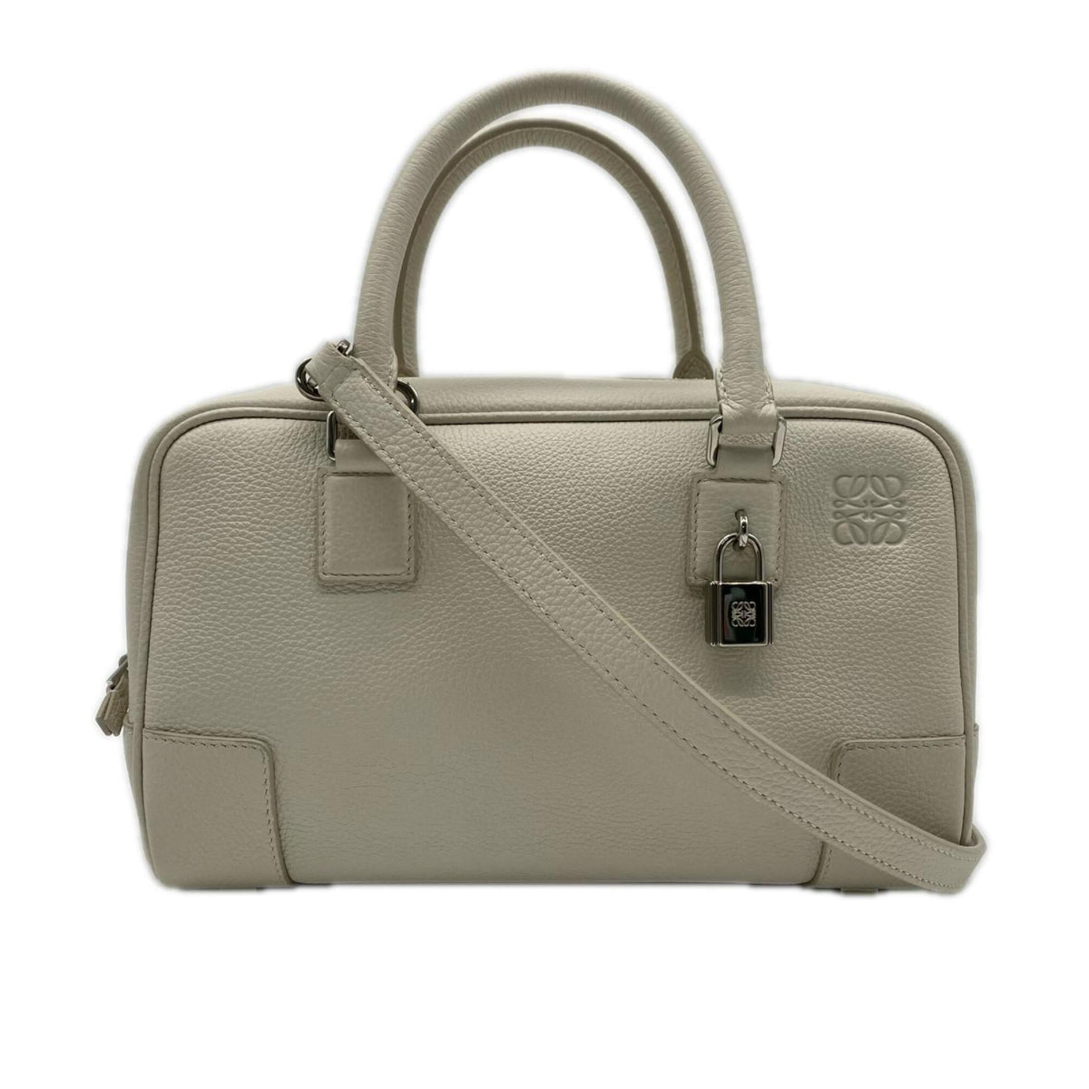 Loewe Amazona White Leather Handbag Shoulder Bag (Pre-Owned)