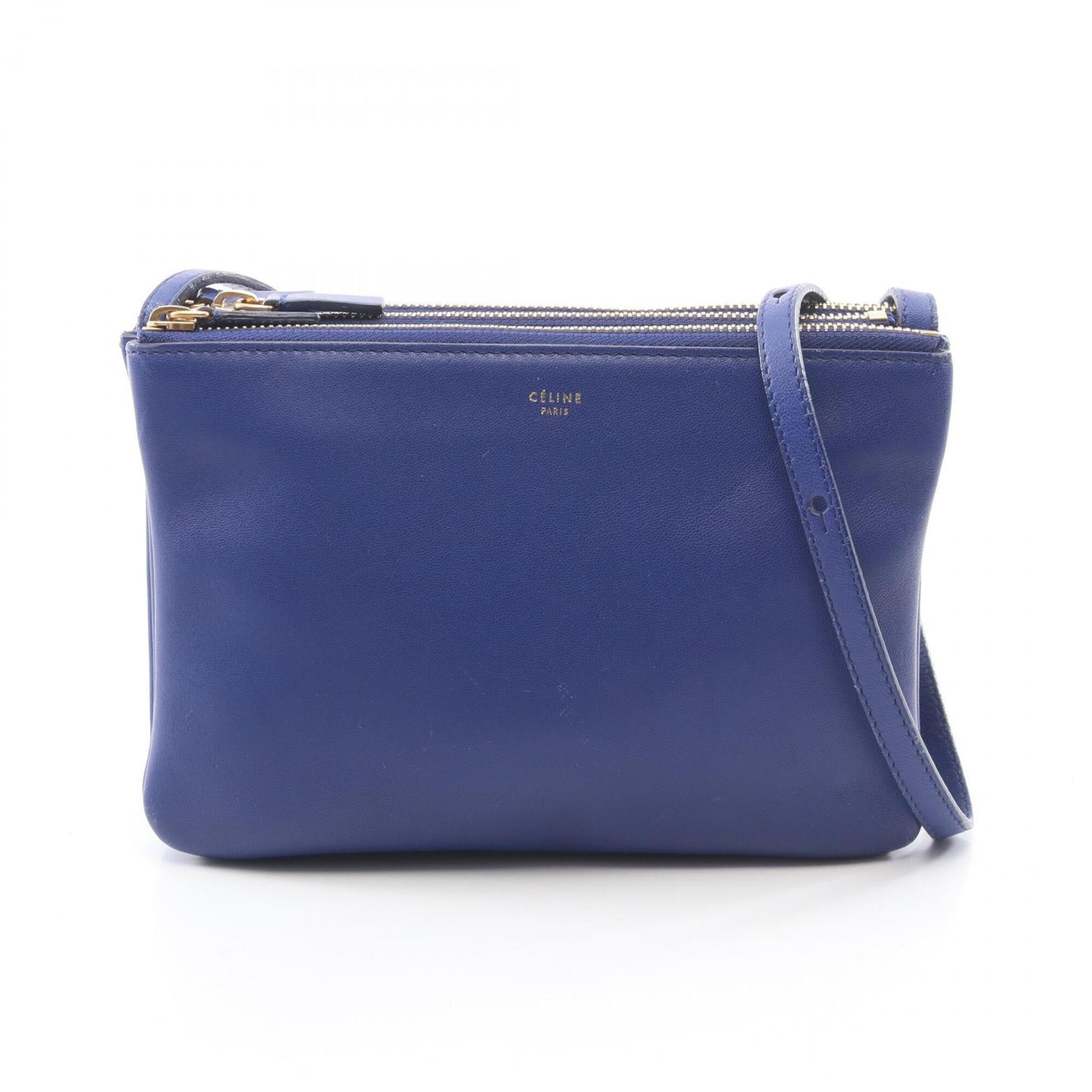 Celine Blue Leather Shoulder Bag (Pre-Owned)
