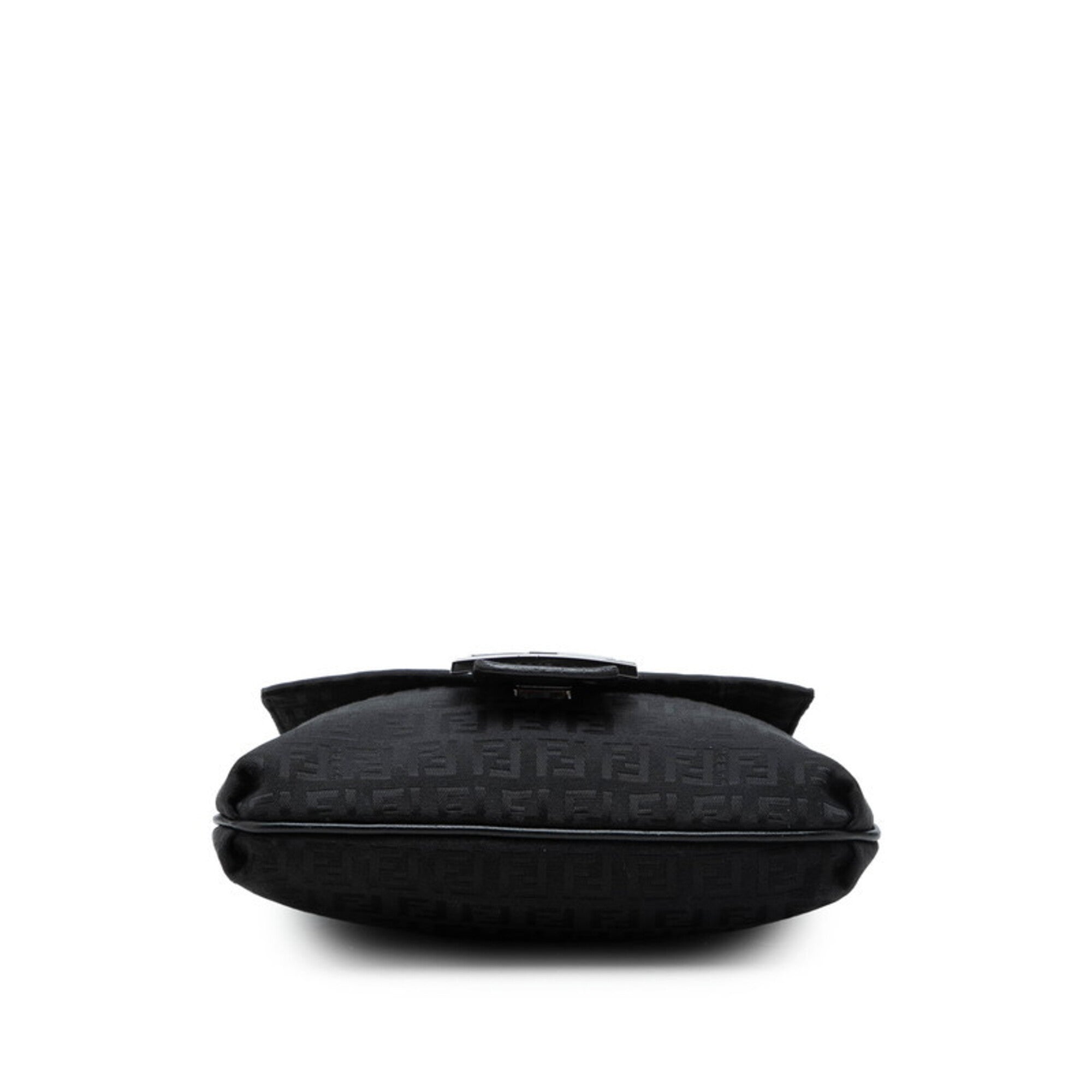 Fendi Black Canvas Leather Shoulder Bag (Pre-Owned)