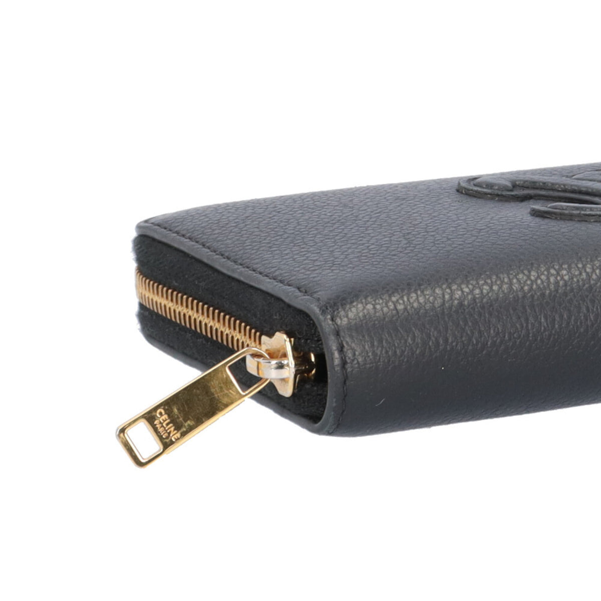 Celine Black Leather Long Wallet (Bi-Fold) (Pre-Owned)