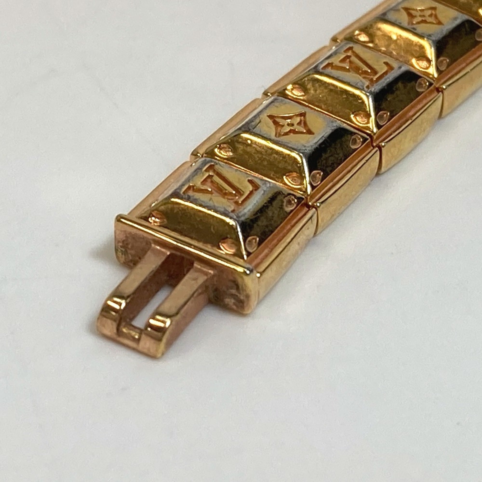 Louis Vuitton Gold Metal Tennis Bracelet (Pre-Owned)