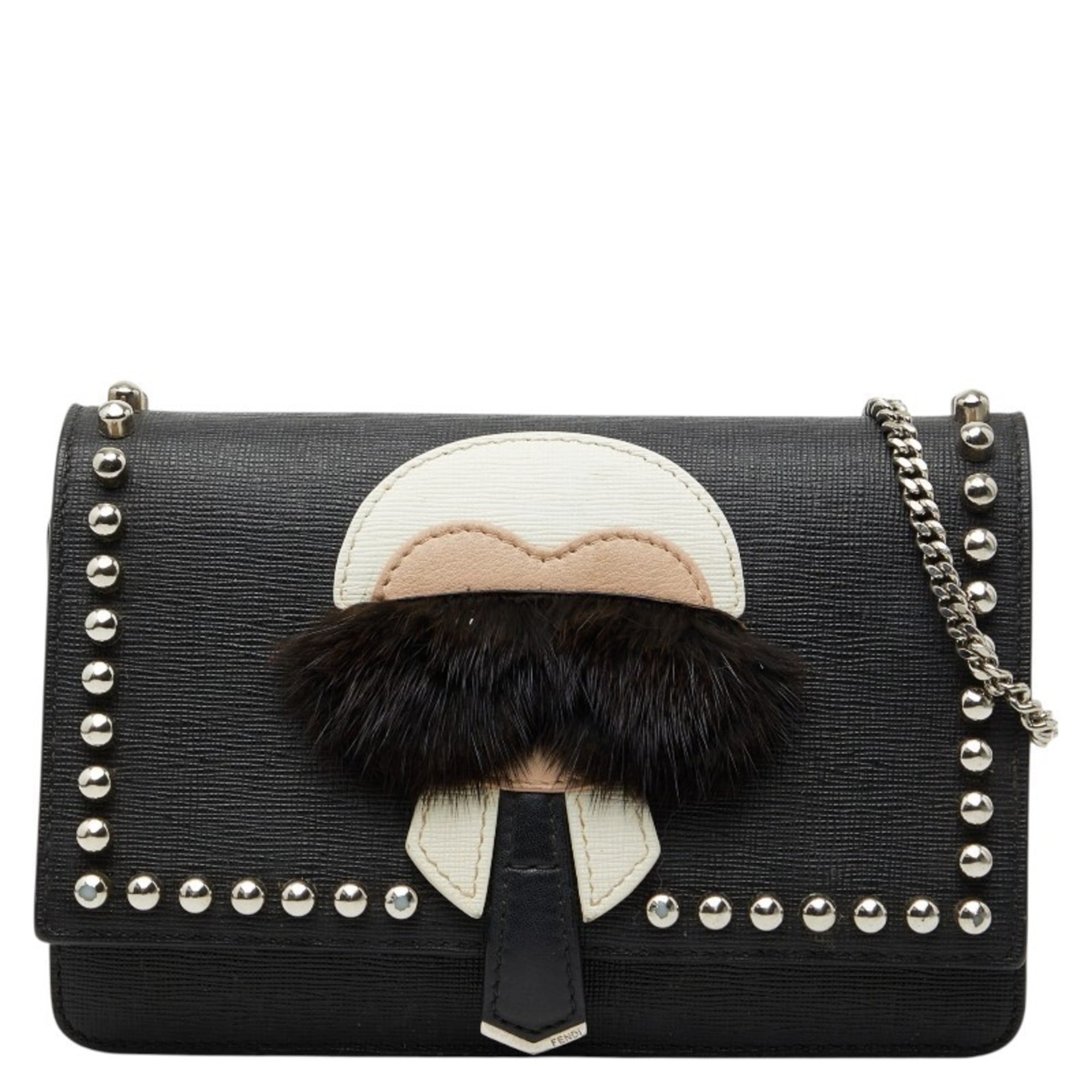 Fendi Black Leather Shoulder Bag (Pre-Owned)