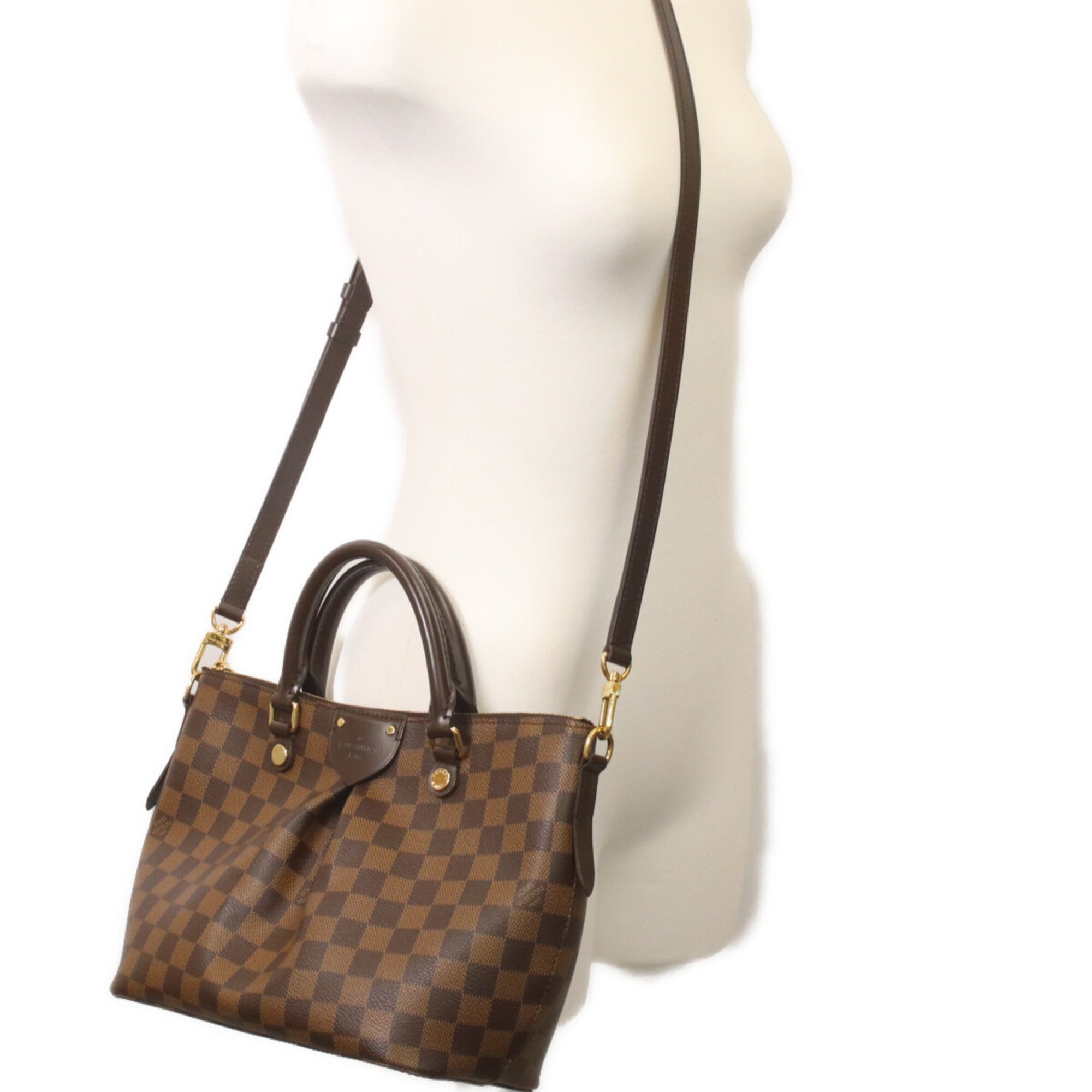 Louis Vuitton Damier Brown Damier Canvas Handbag (Pre-Owned)