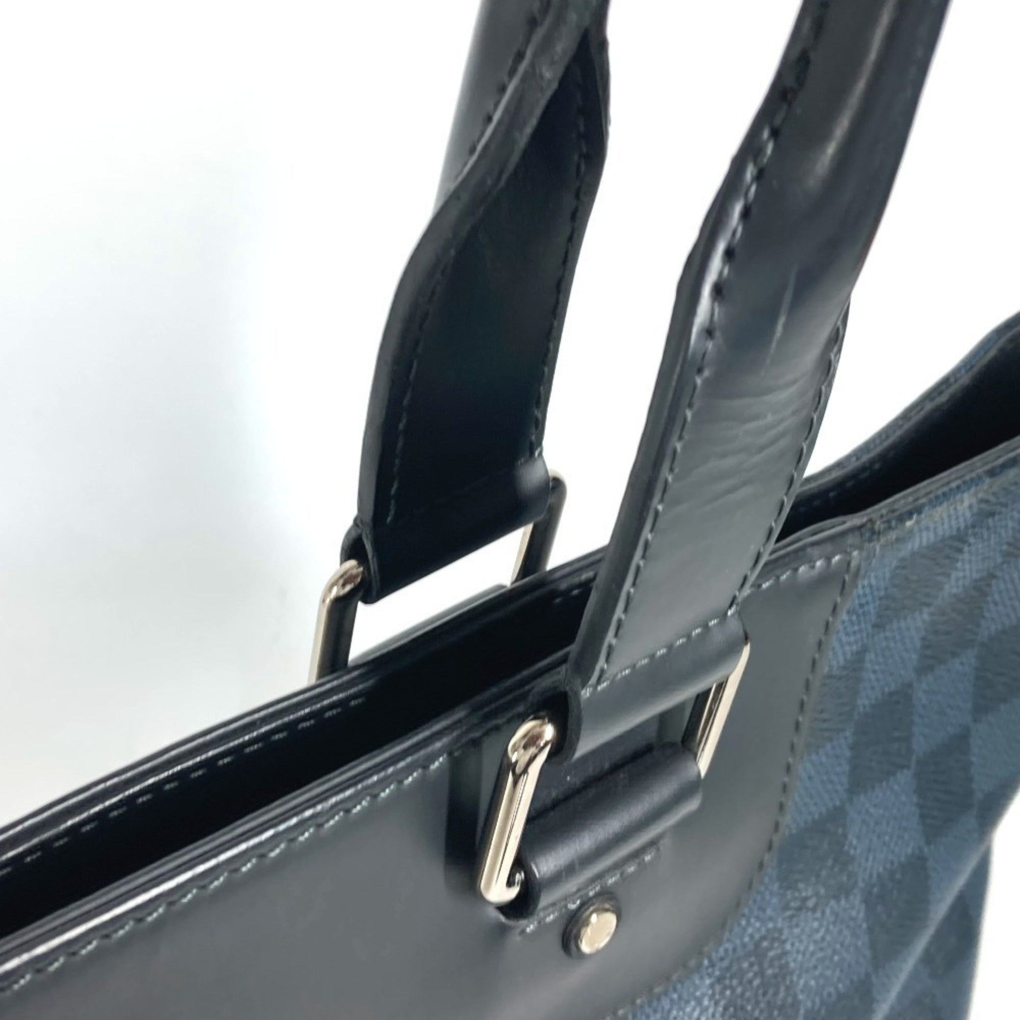 Louis Vuitton Navy Damier Canvas Shoulder Bag Tote Bag (Pre-Owned)