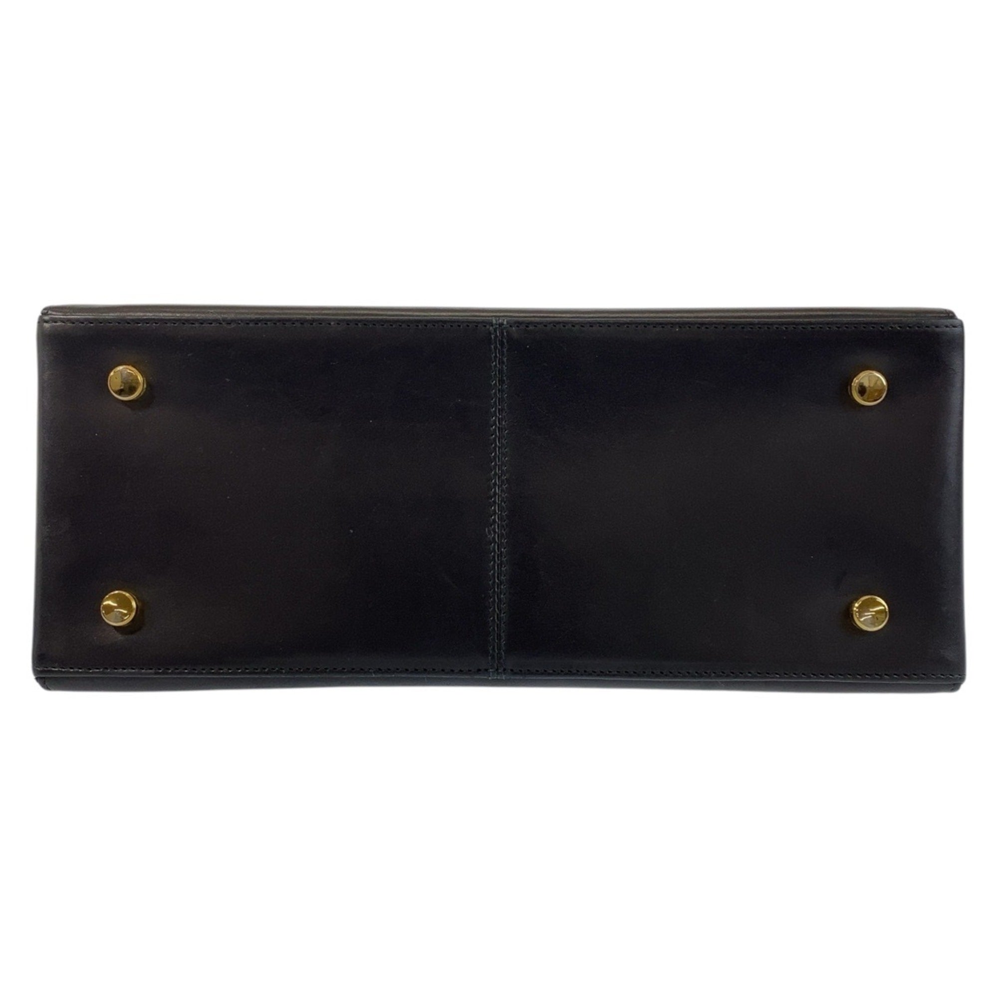 Salvatore Ferragamo Black Leather Handbag Shoulder Bag (Pre-Owned)