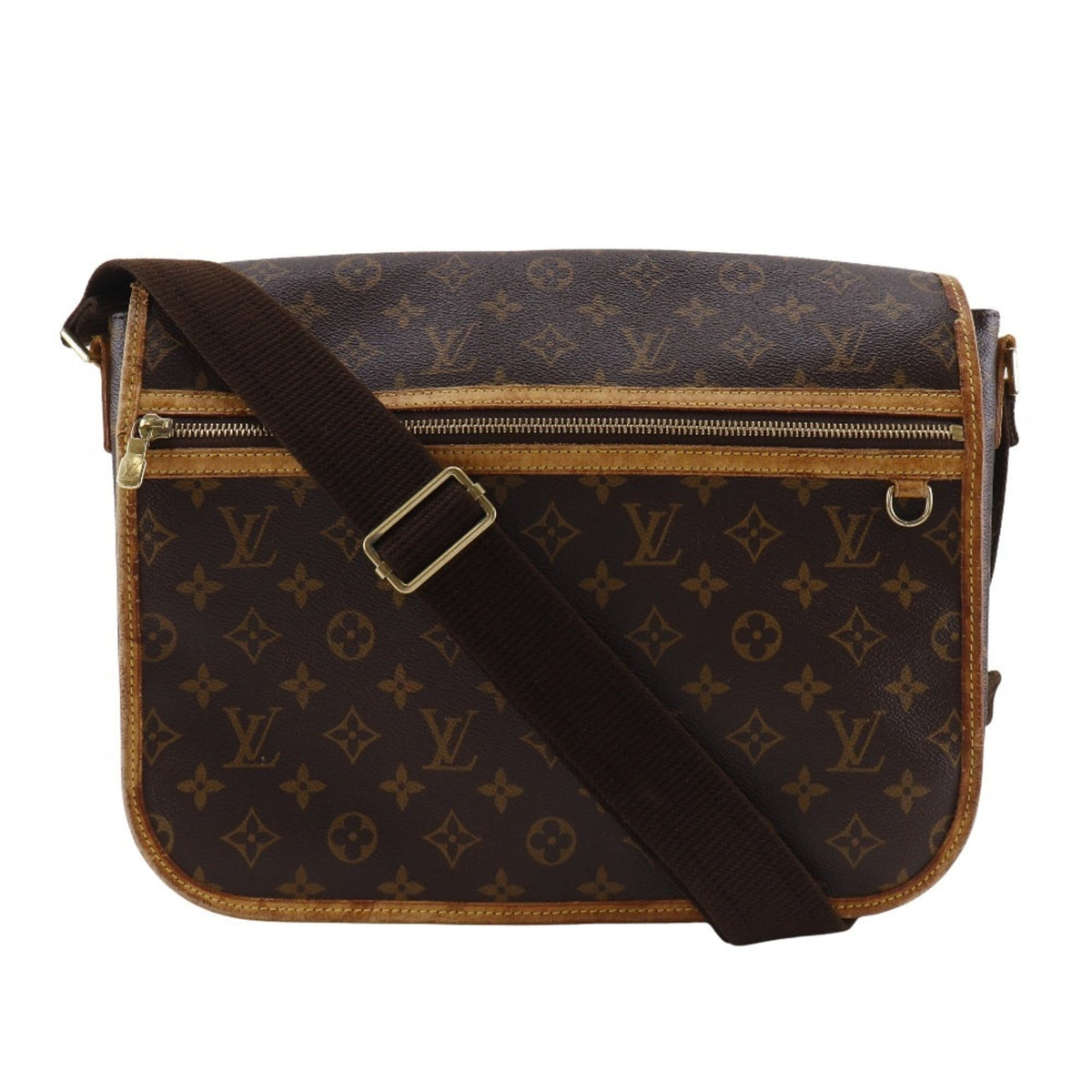 Louis Vuitton Brown Monogram Messenger Bag Shoulder Bag (Pre-Owned)