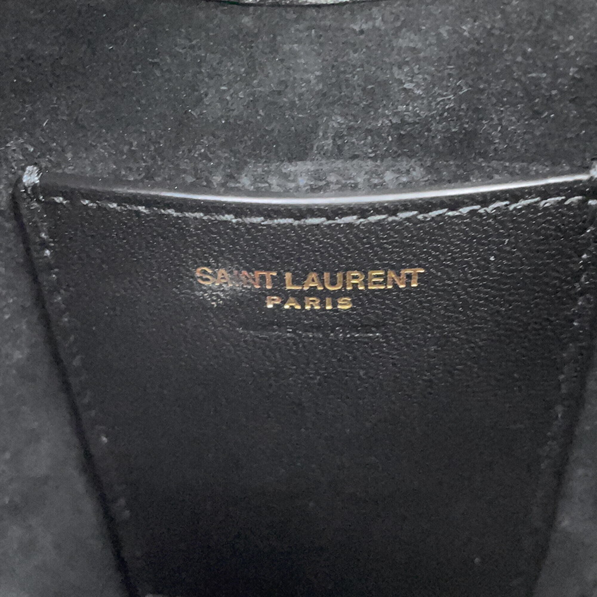 Yves Saint Laurent Black Leather Handbag Shoulder Bag (Pre-Owned)