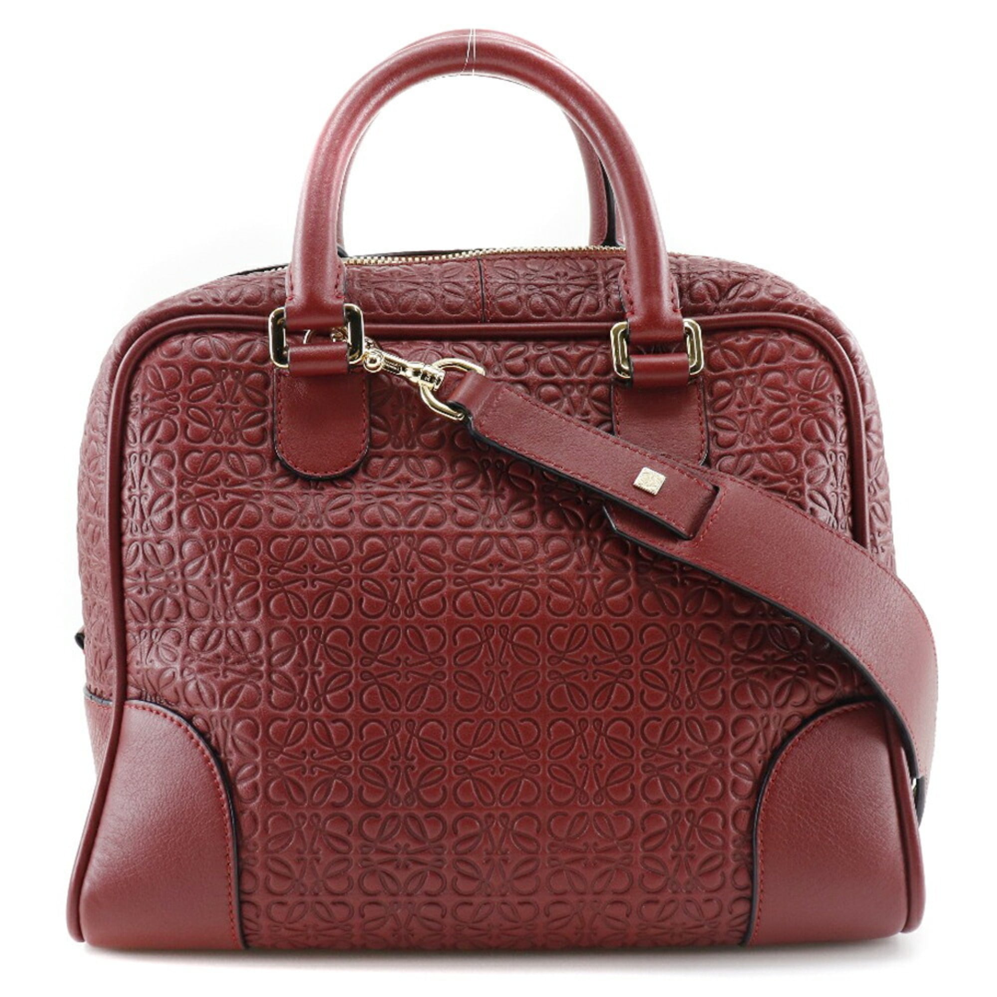 Loewe Red Color Leather Handbag (Pre-Owned)