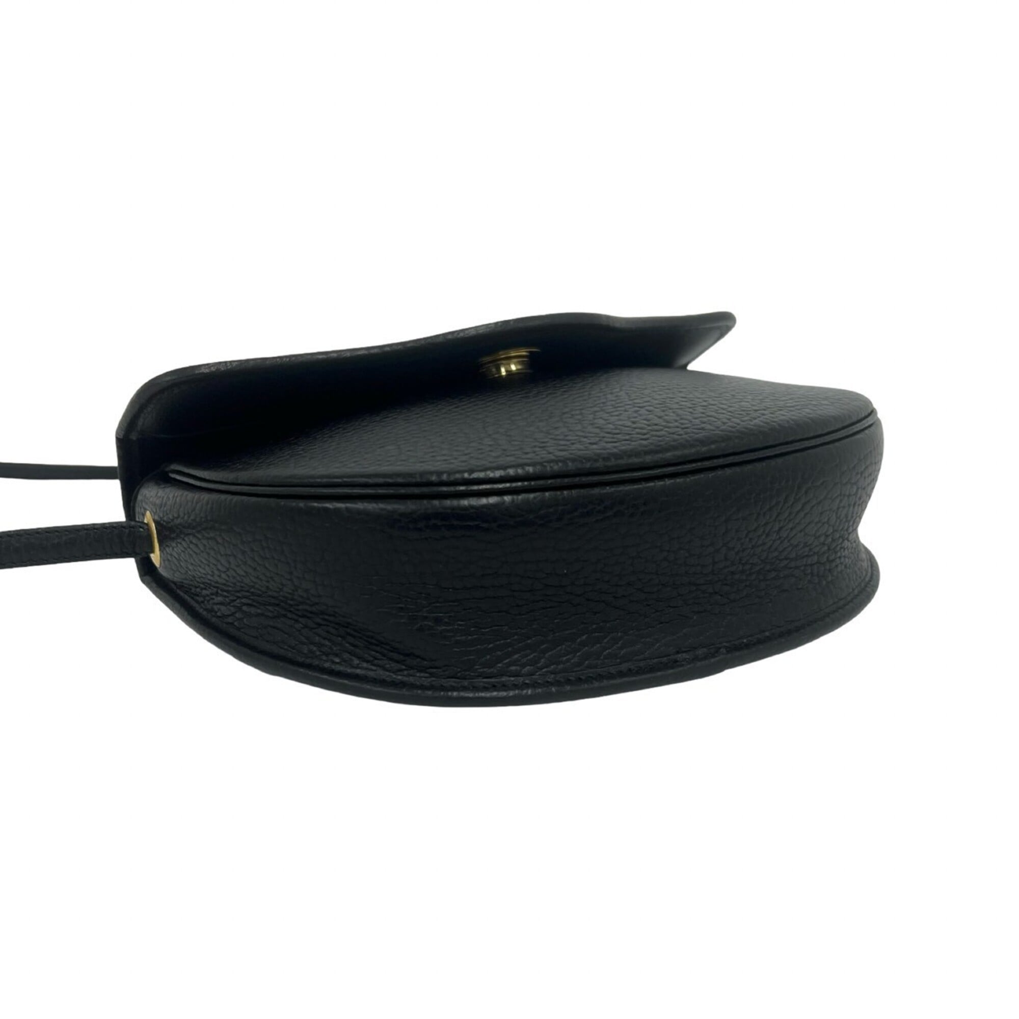 Christian Dior Black Leather Pochette Shoulder Bag (Pre-Owned)