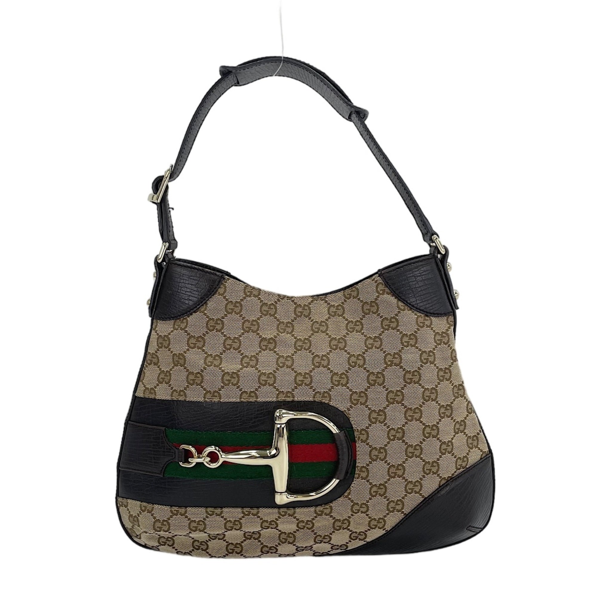 Gucci Horsebit Brown Shoulder Bag (Pre-Owned)