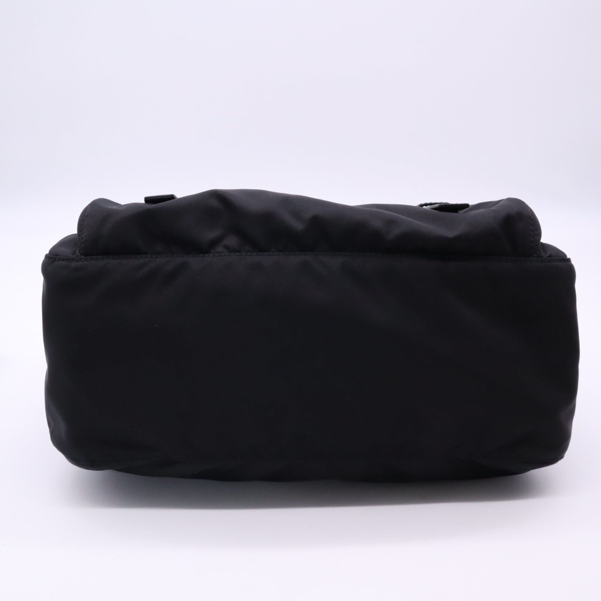 Prada Saffiano Black Nylon Saffiano Shoulder Bag (Pre-Owned)