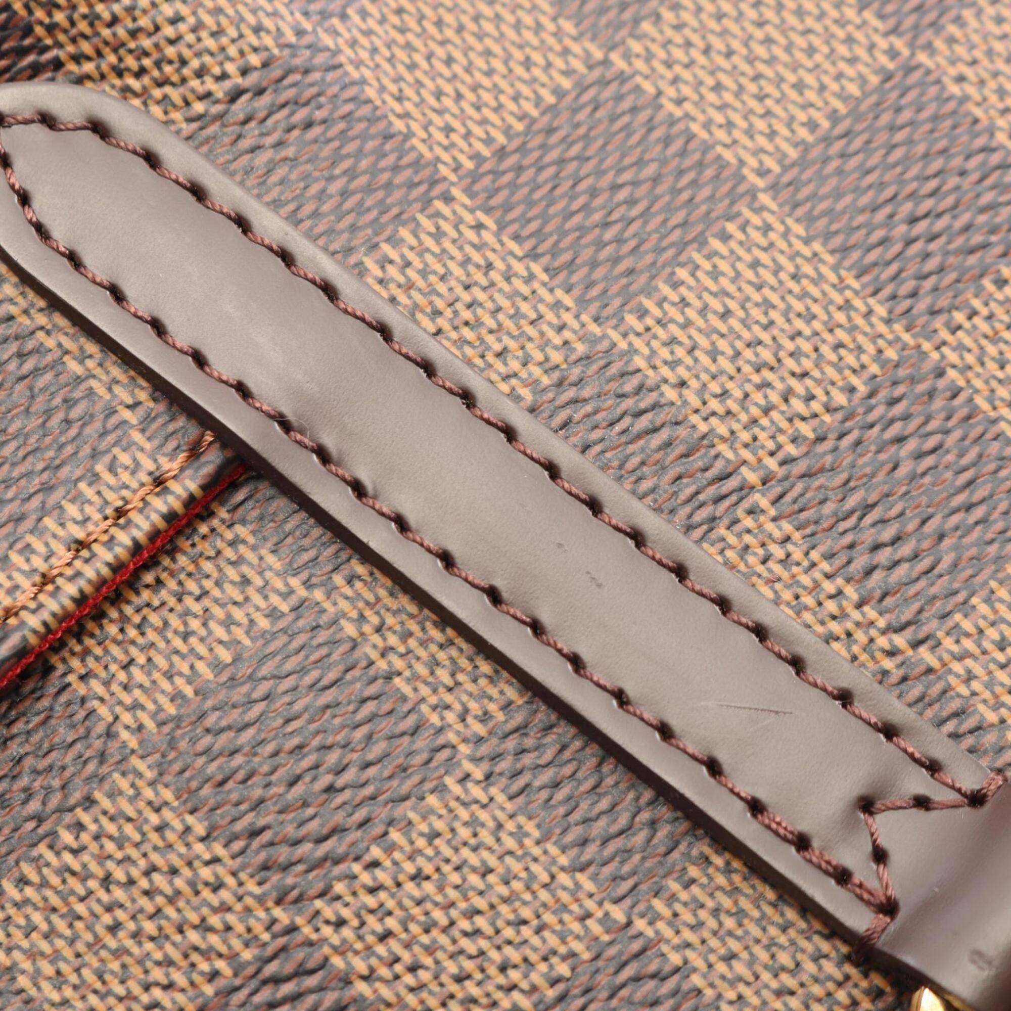 Louis Vuitton Brown Coated Canvas Leather Handbag Tote Bag (Pre-Owned)