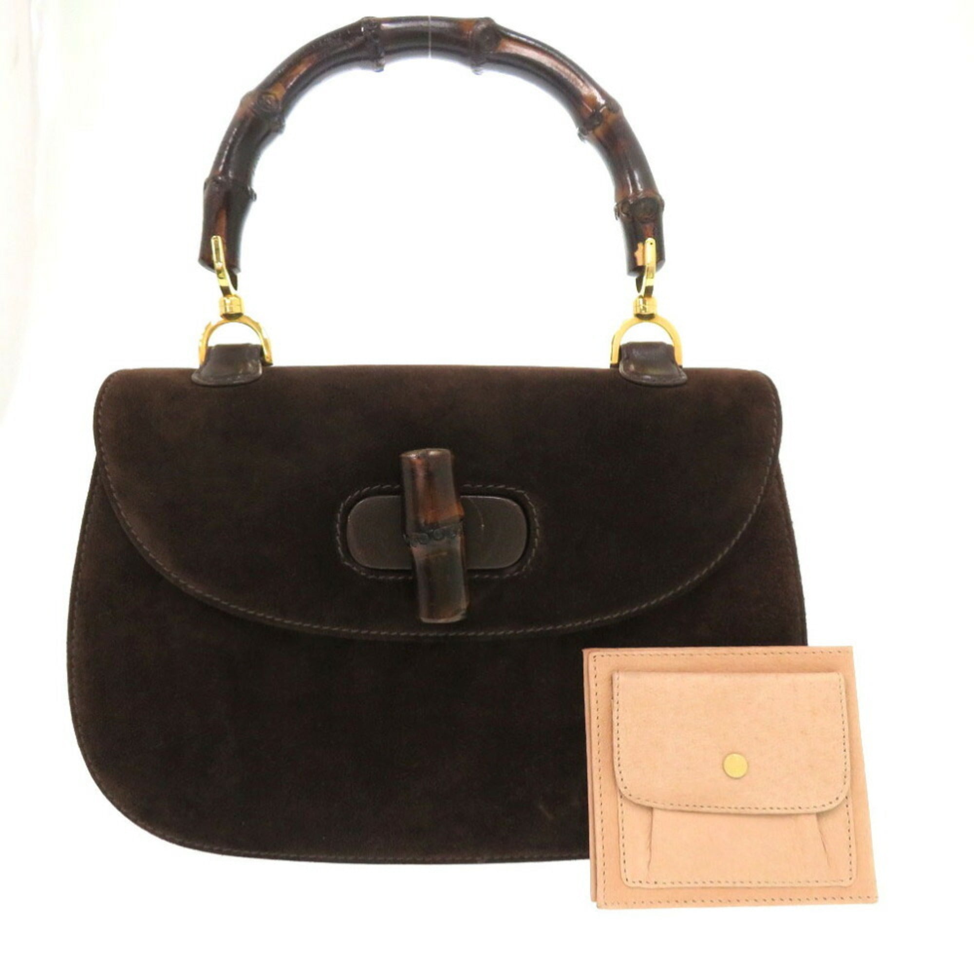 Gucci Bamboo Brown Leather Handbag (Pre-Owned)