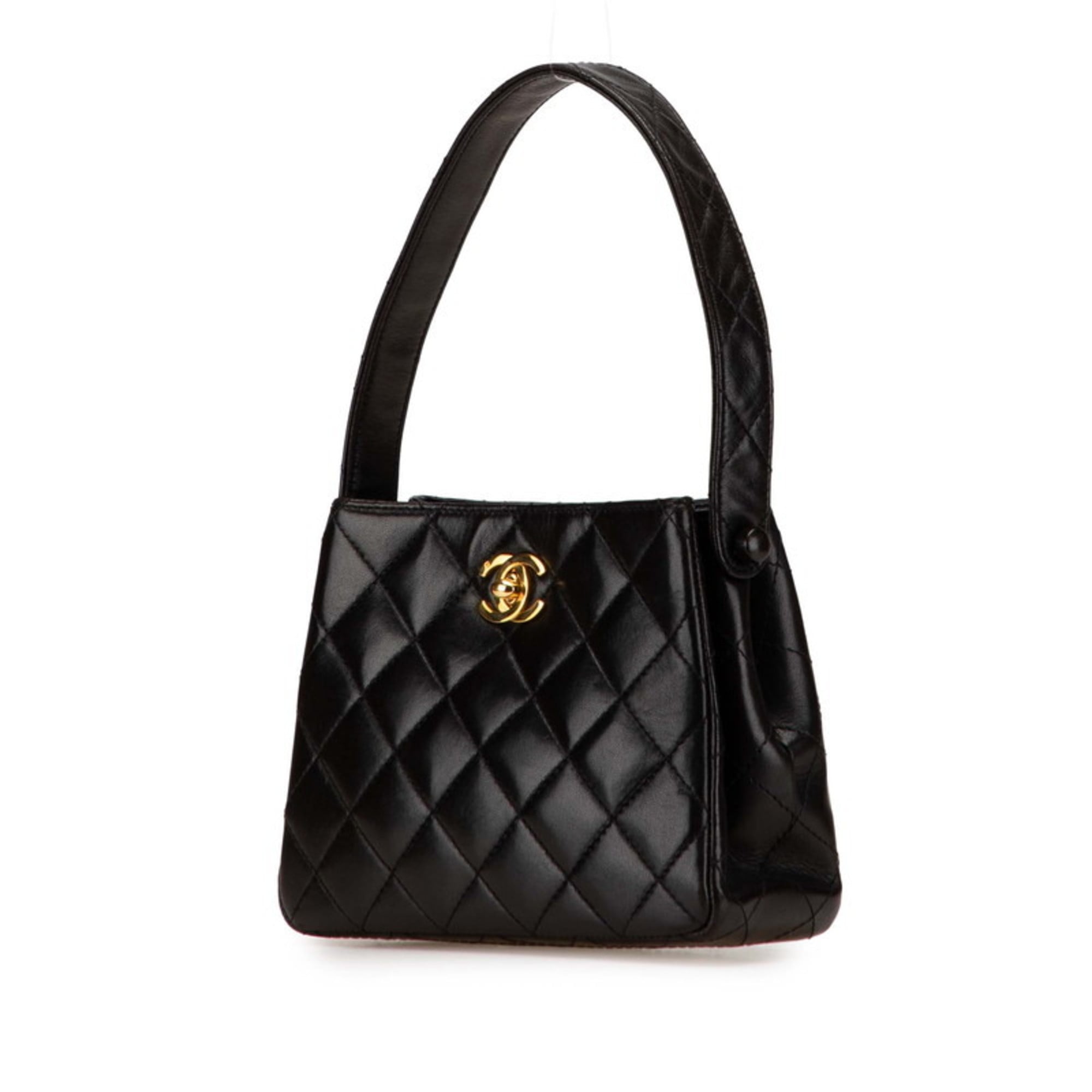 Chanel Black Leather Handbag (Pre-Owned)