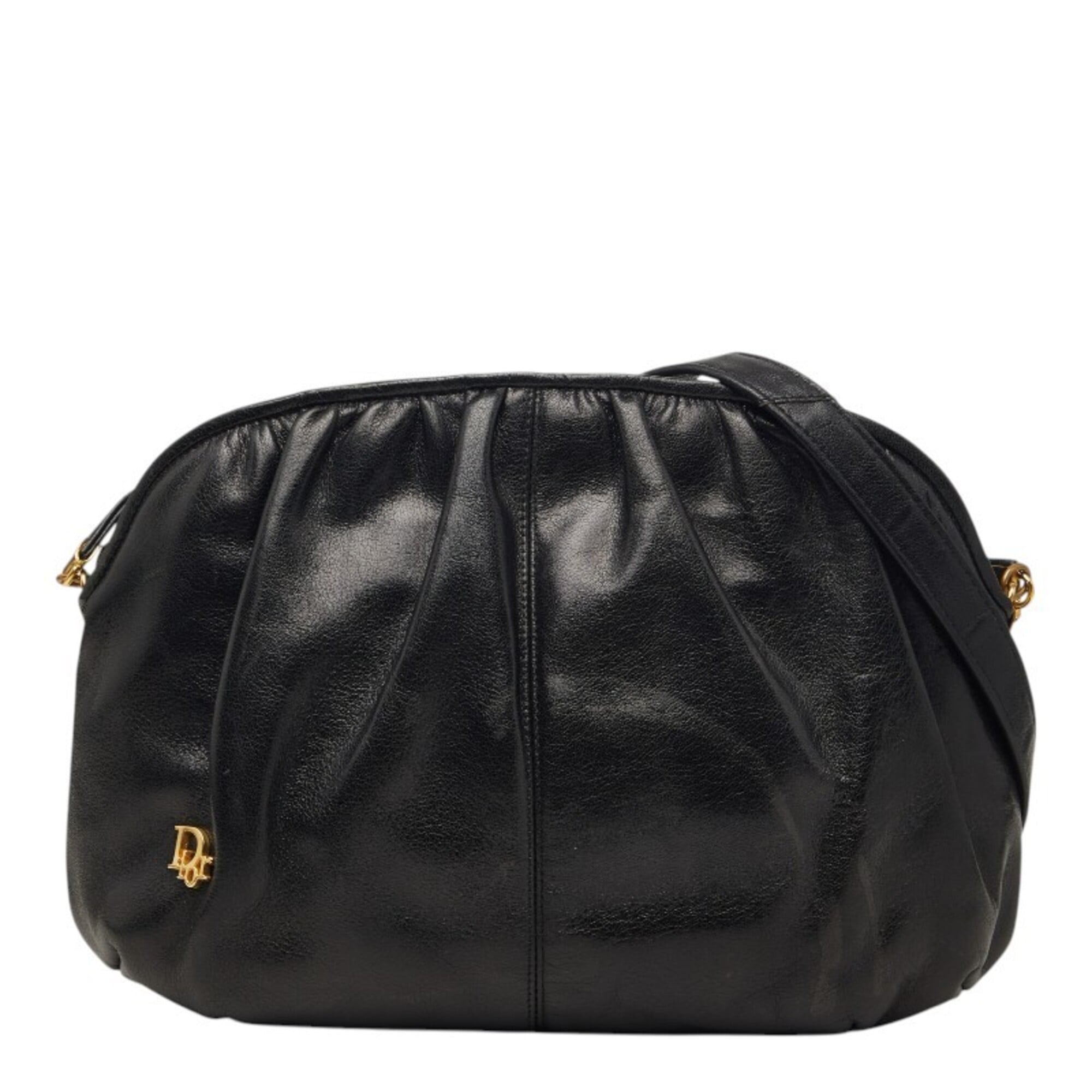 Christian Dior Black Leather Shoulder Bag (Pre-Owned)
