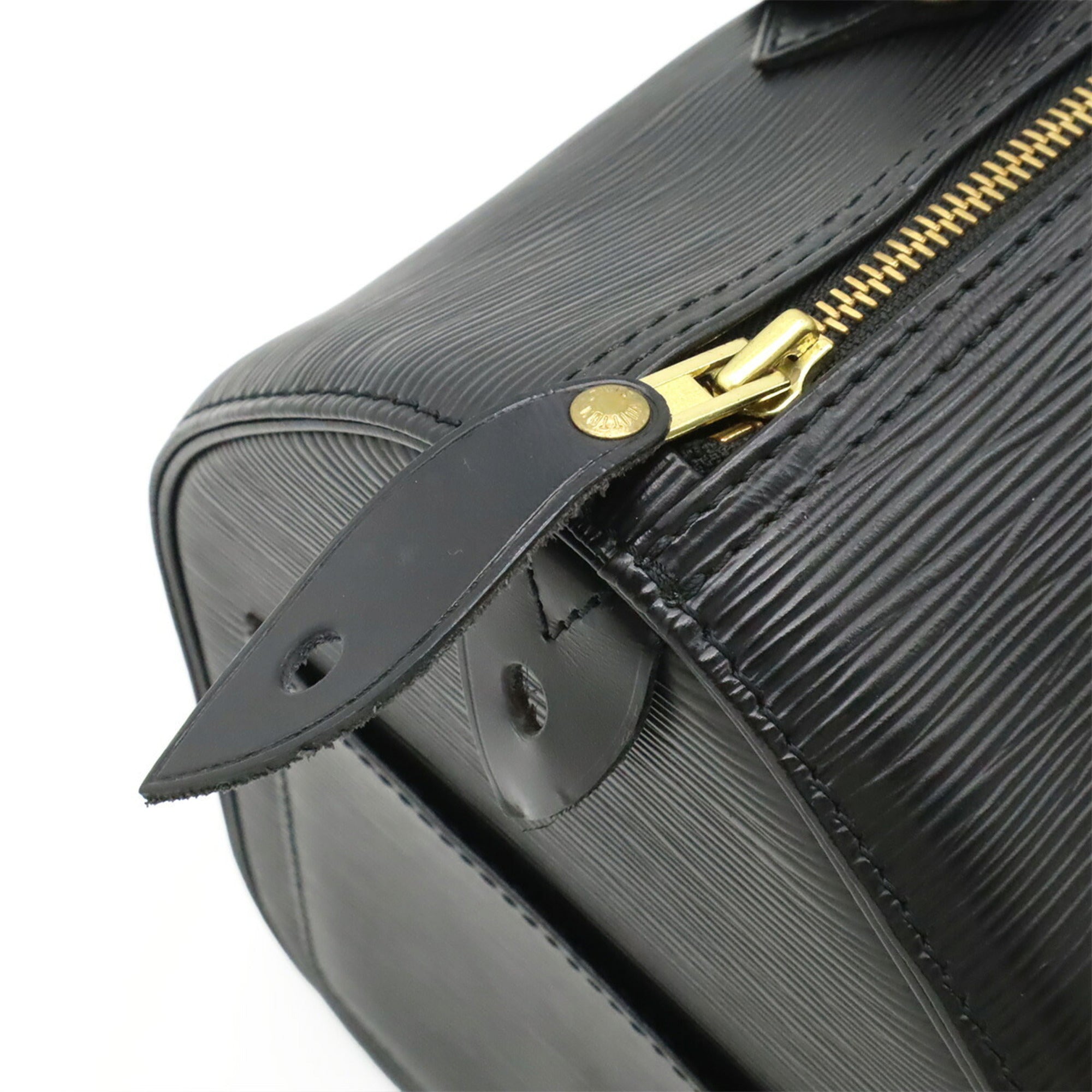 Louis Vuitton Black Noir Epi Leather Boston Bag Handbag (Pre-Owned)