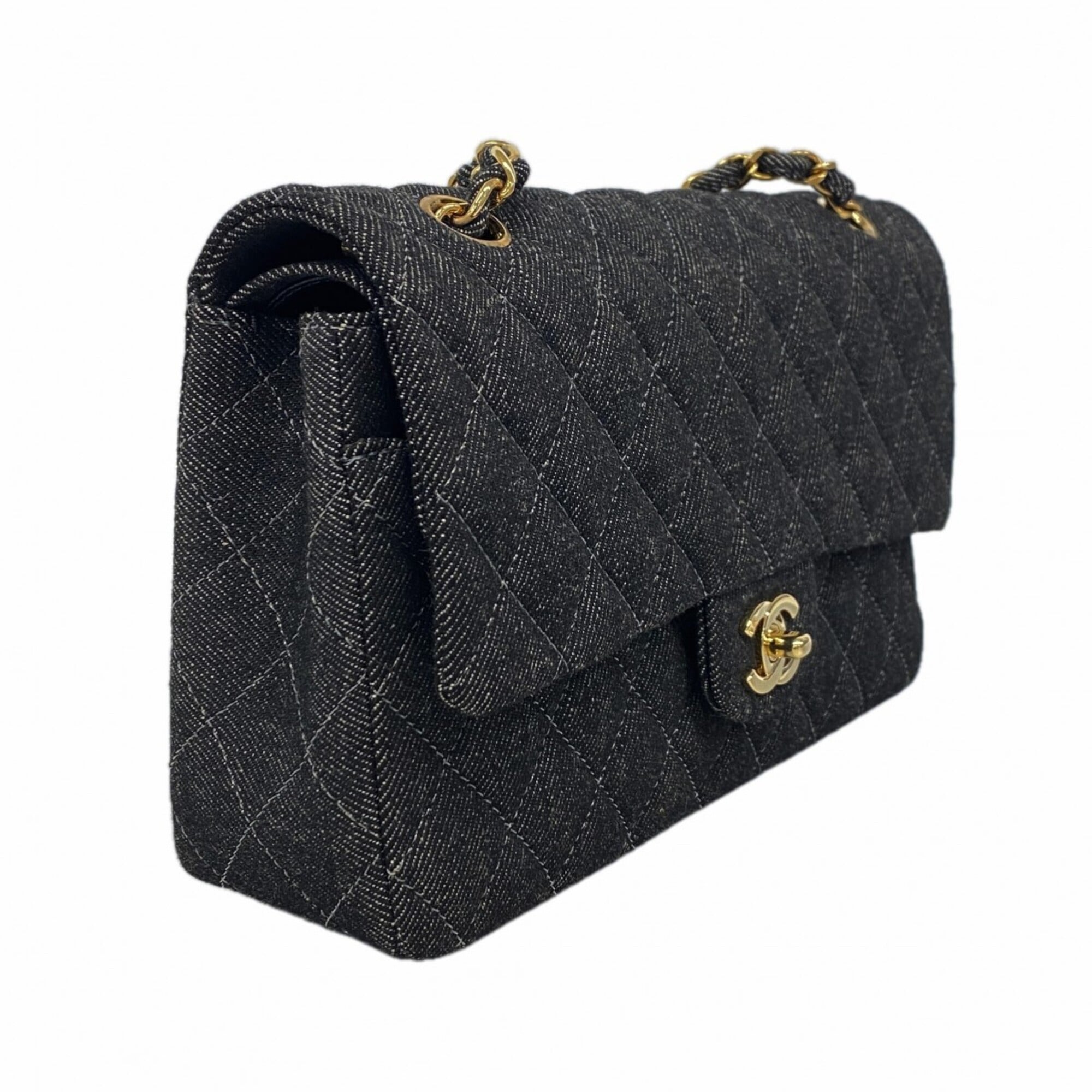 Chanel Black Denim Shoulder Bag (Pre-Owned)
