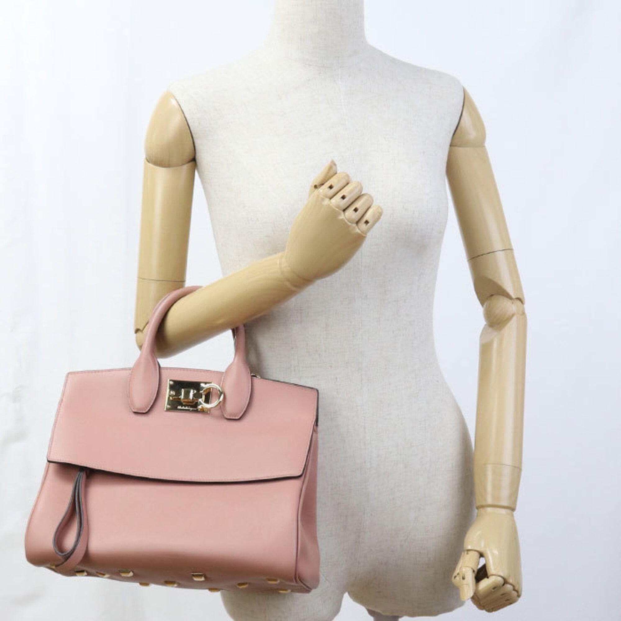 Salvatore Ferragamo Pink Leather Tote Bag (Pre-Owned)