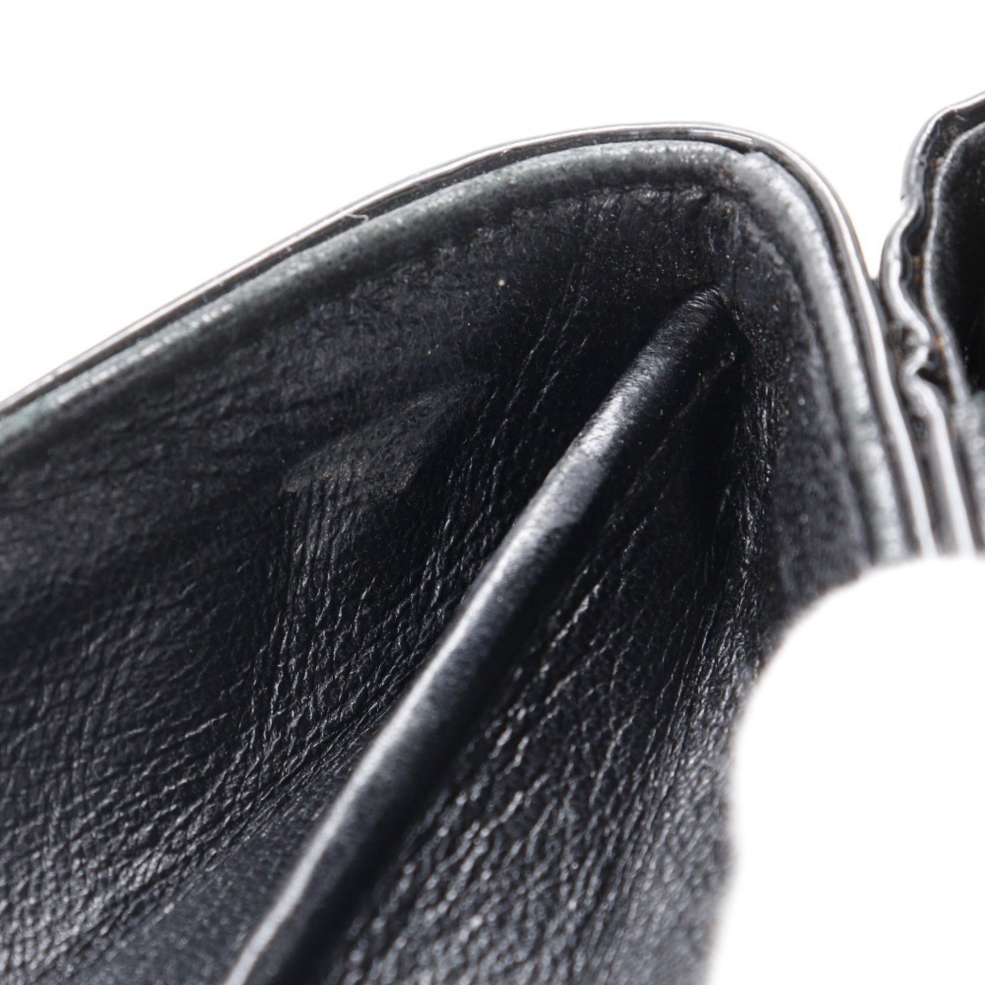 Chanel Black Patent Leather Wallet (Tri-Fold) (Pre-Owned)