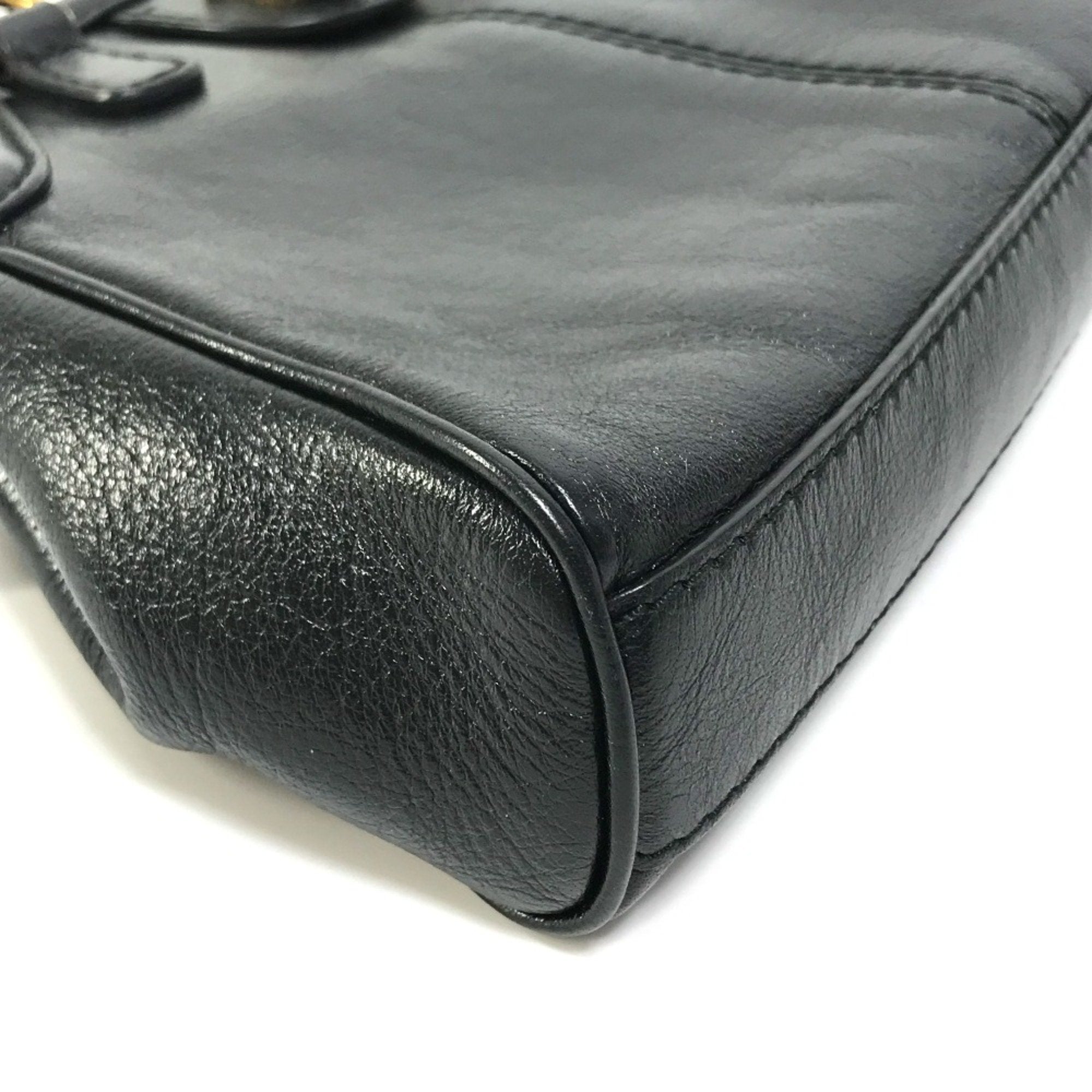Gucci Black Leather Shoulder Bag (Pre-Owned)