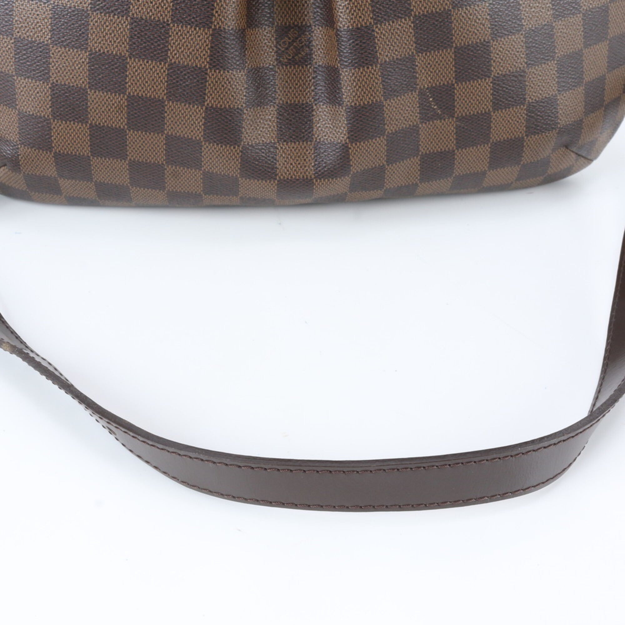 Louis Vuitton Brown Damier Canvas Leather Coated Canvas Shoulder Bag (Pre-Owned)