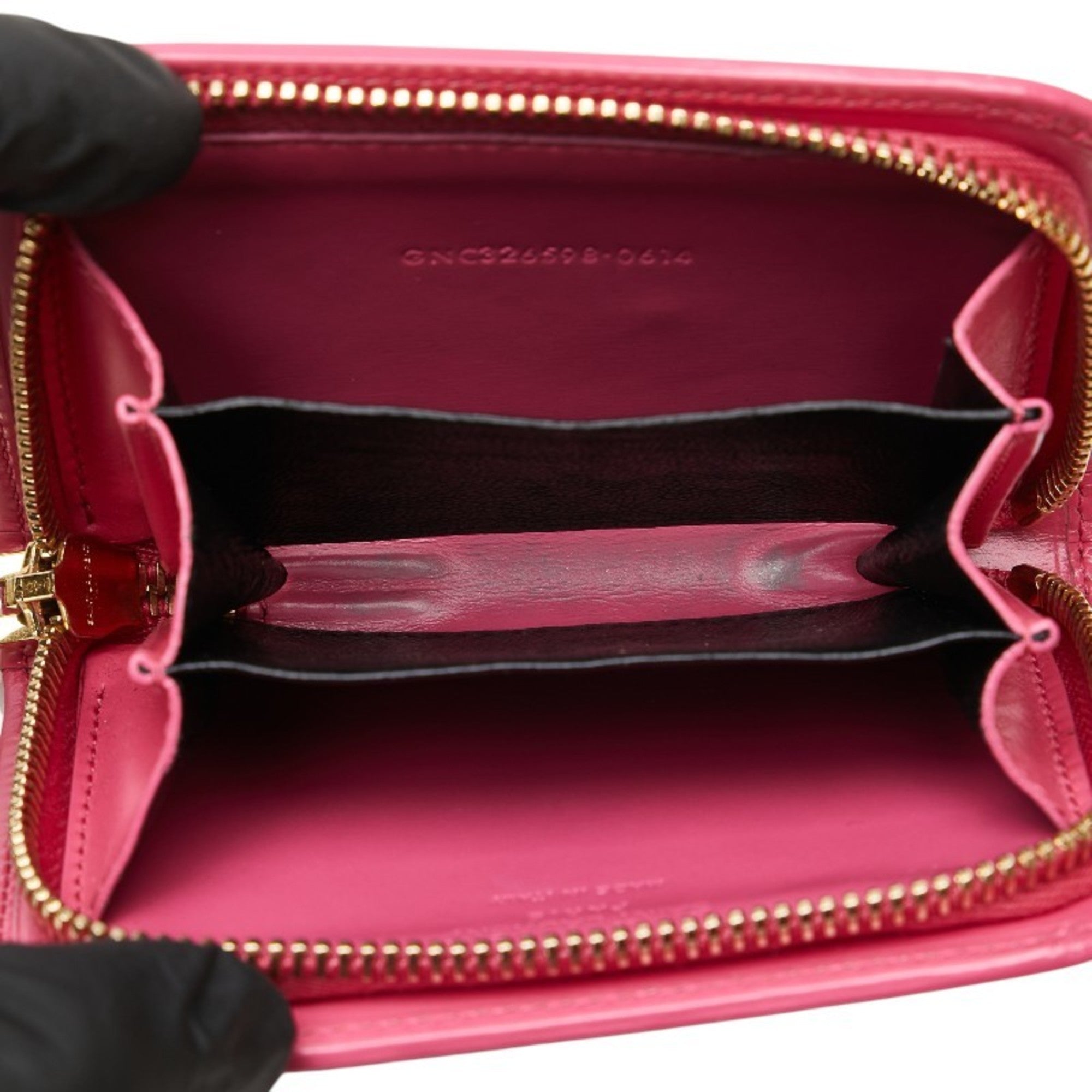 Saint Laurent Pink Leather Coin Purse/Coin Case (Pre-Owned)