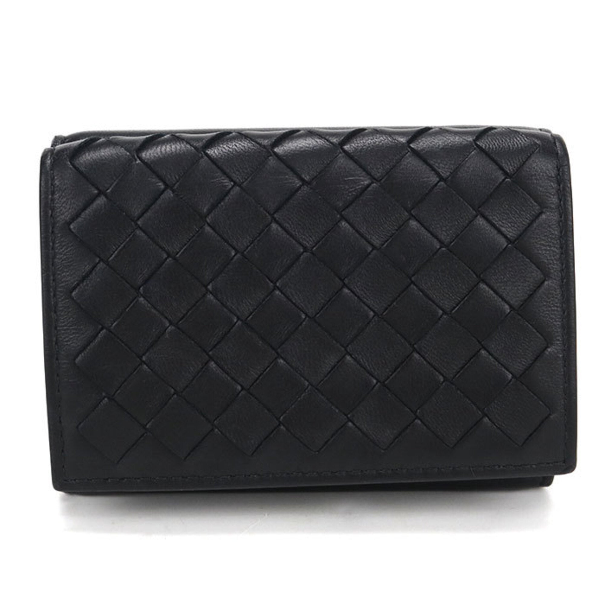 Bottega Veneta Black Leather Wallet (Tri-Fold) (Pre-Owned)
