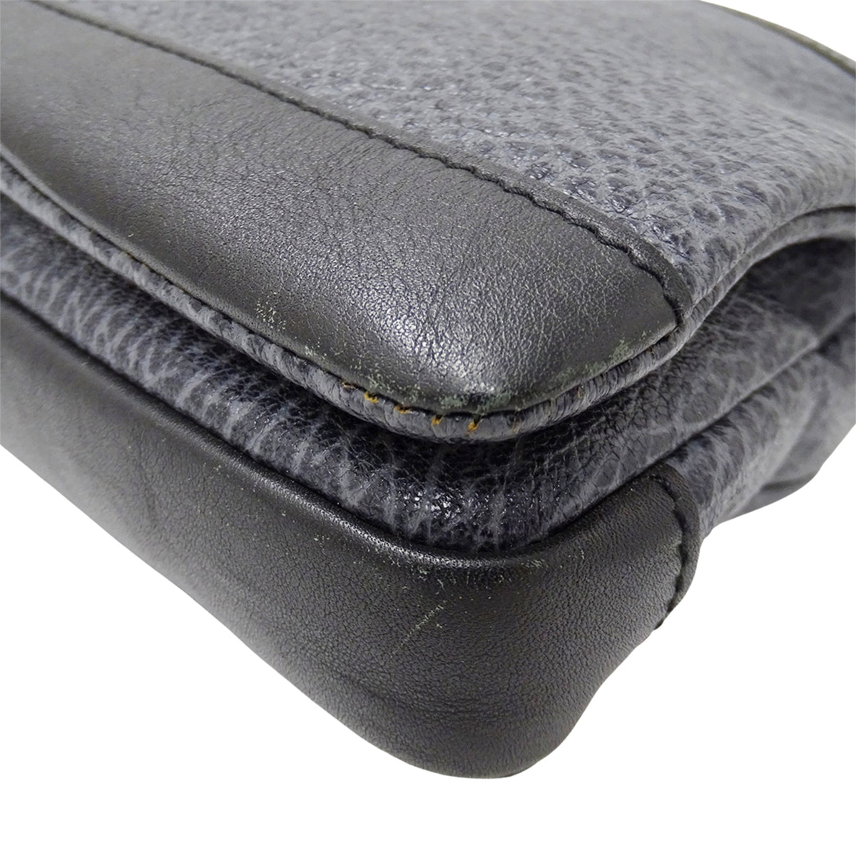 Balenciaga Blue Gray Leather Briefcase Handbag (Pre-Owned)