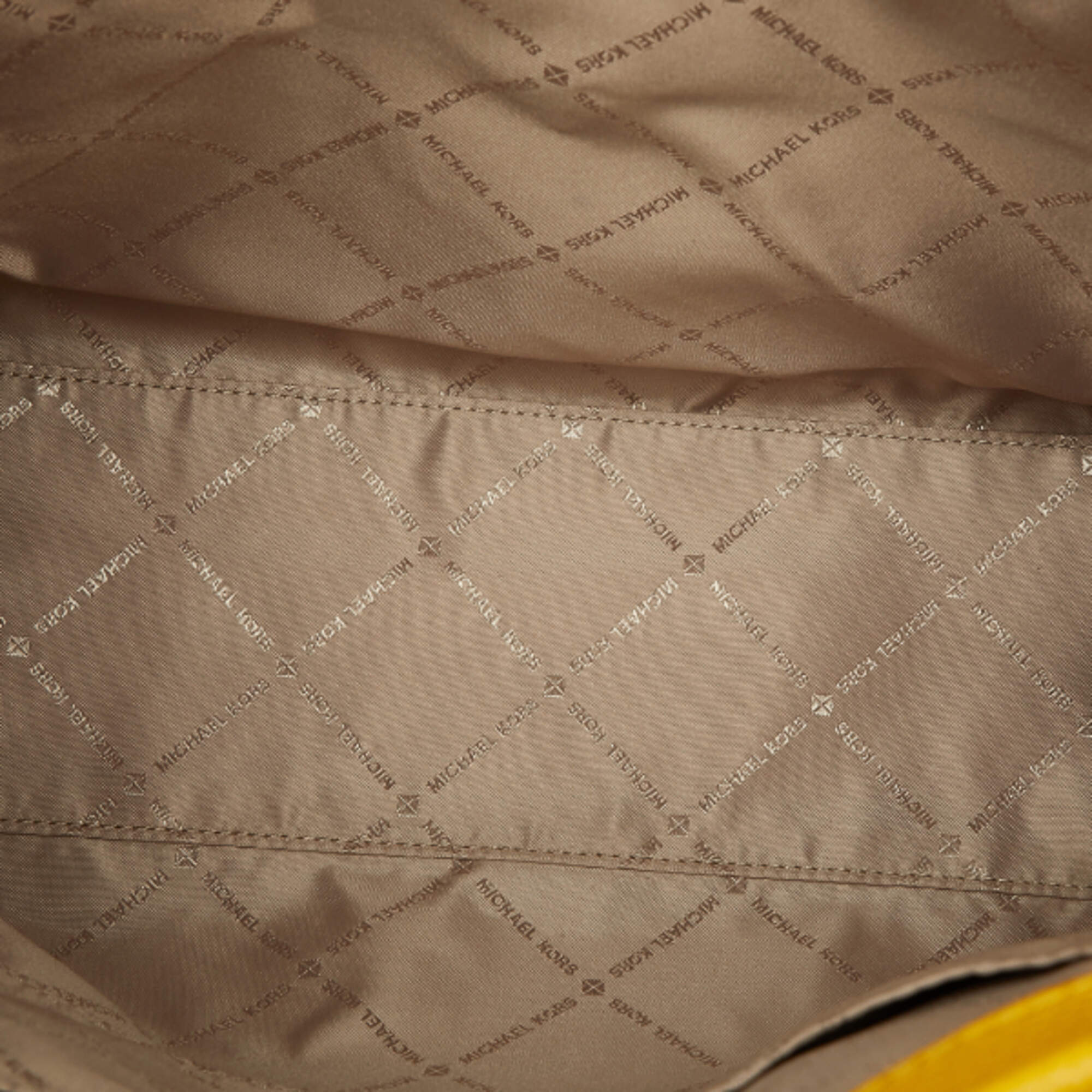 Michael Kors Yellow Leather Handbag Shoulder Bag Tote Bag (Pre-Owned)