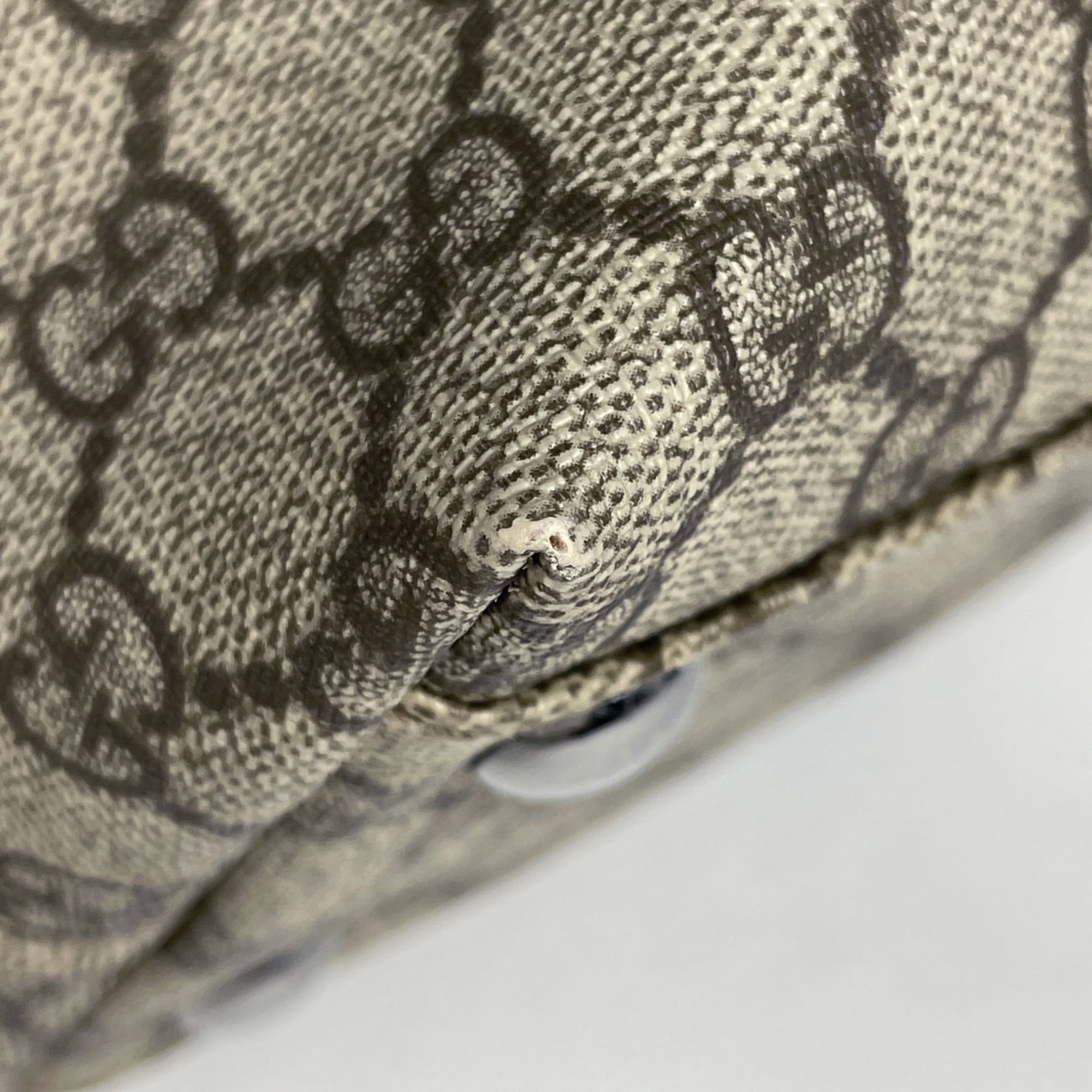Gucci Brown Coated Canvas Leather Tote Bag (Pre-Owned)