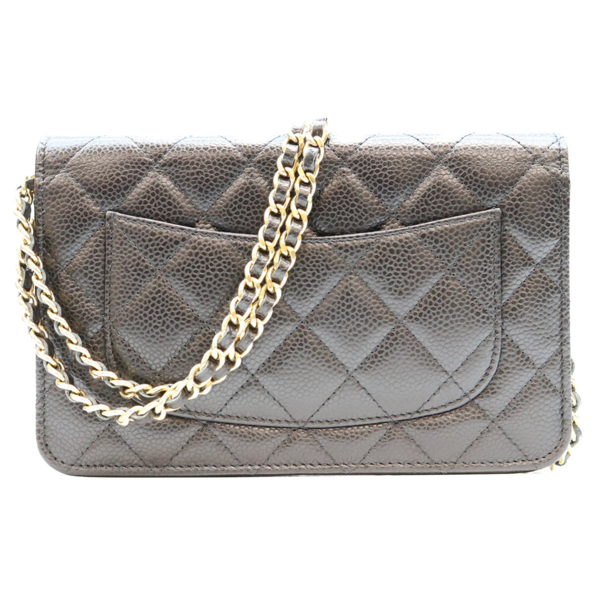 Chanel Black Grained Calfskin Shoulder Bag (Pre-Owned)