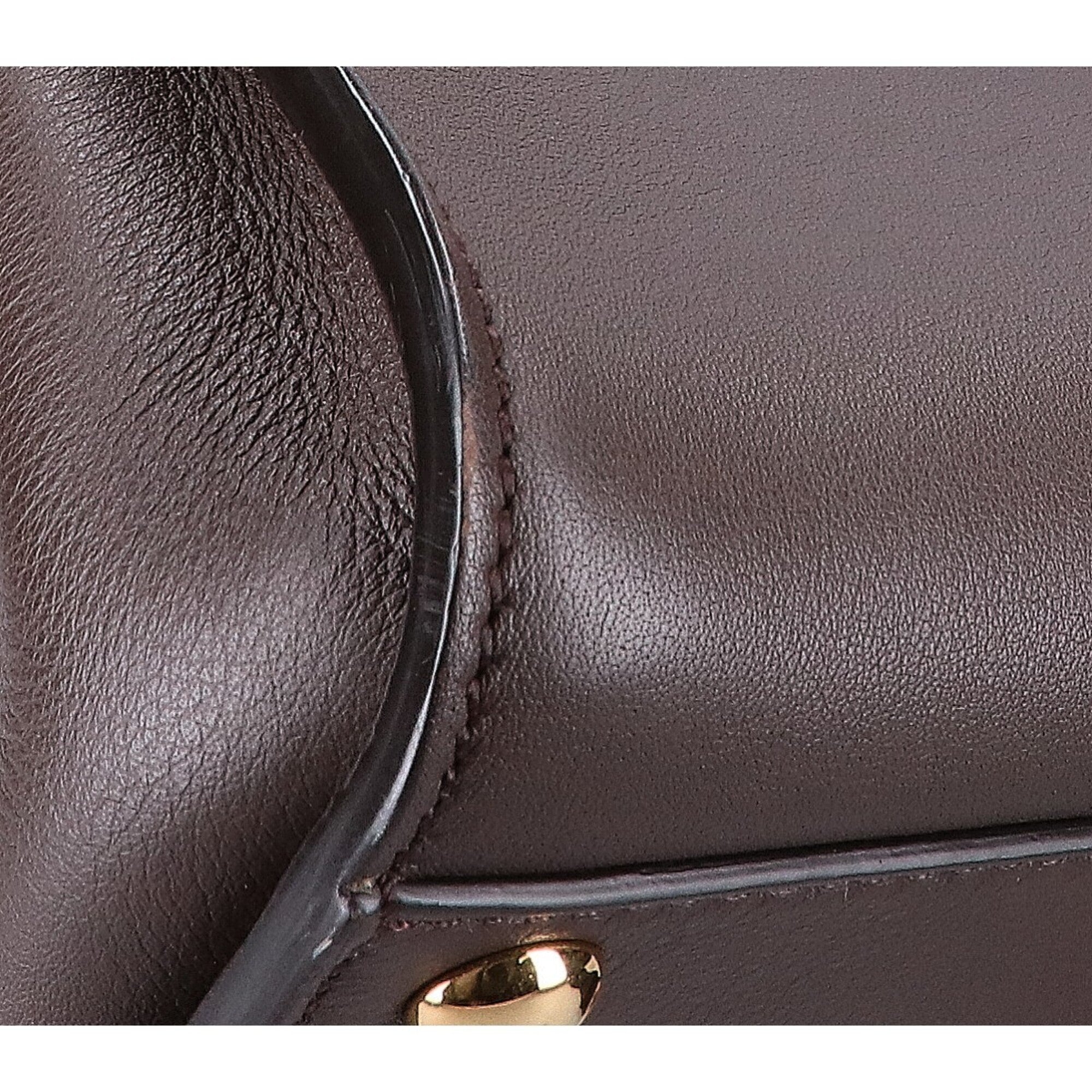 Fendi Brown Leather Shoulder Bag (Pre-Owned)