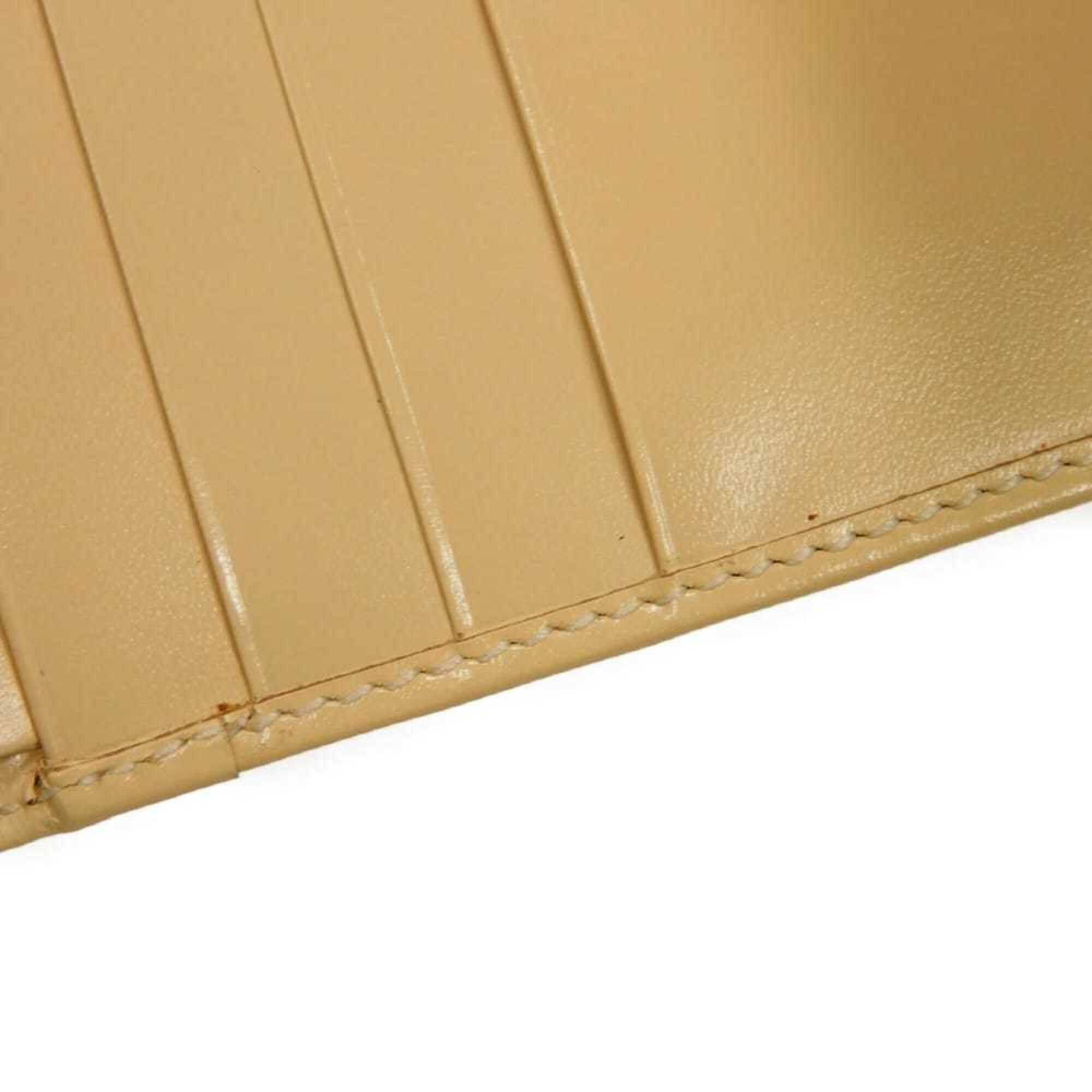 Bvlgari Beige Leather Wallet (Bi-Fold) (Pre-Owned)