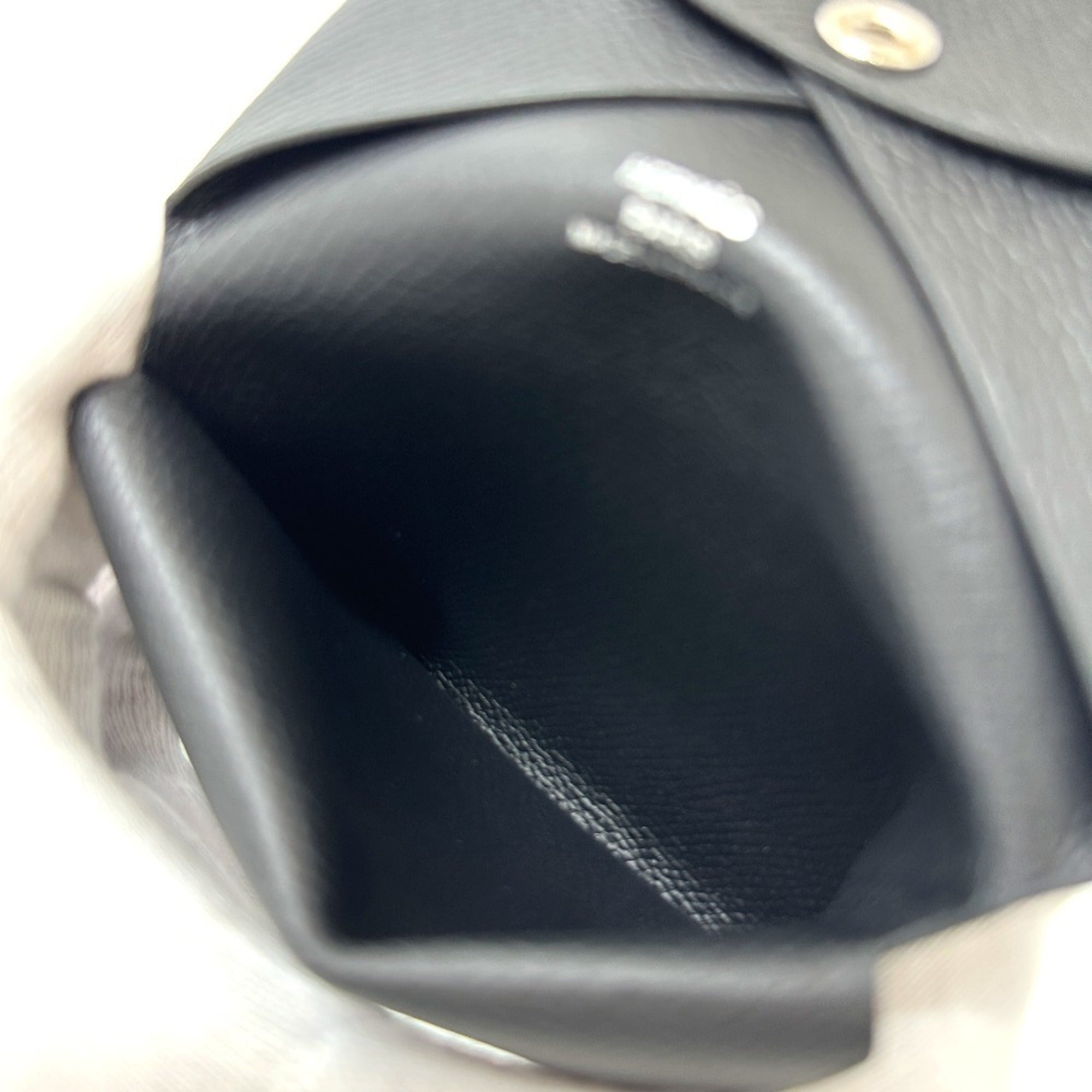 Hermes Black Epsom Leather Coin Purse/Coin Case (Pre-Owned)