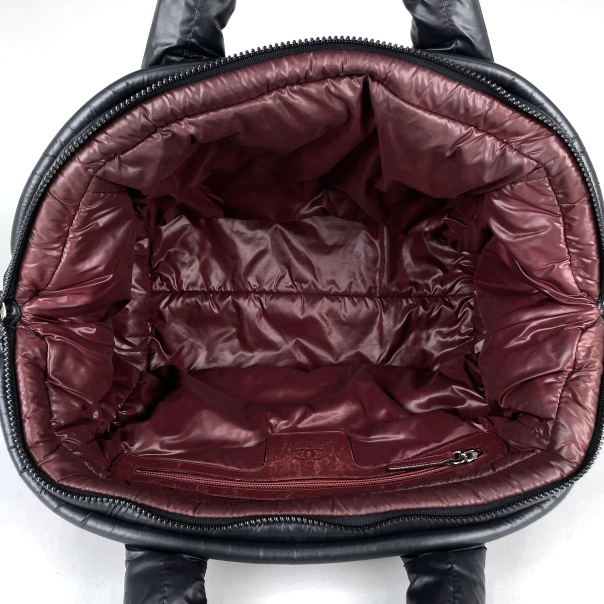 Chanel Black Nylon Leather Handbag (Pre-Owned)
