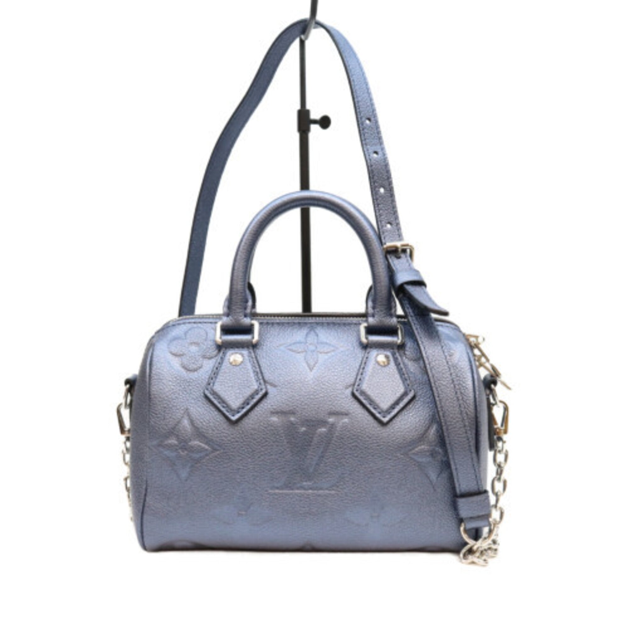Louis Vuitton Metallic Blue Monogram Empreinte Boston Bag (Pre-Owned)