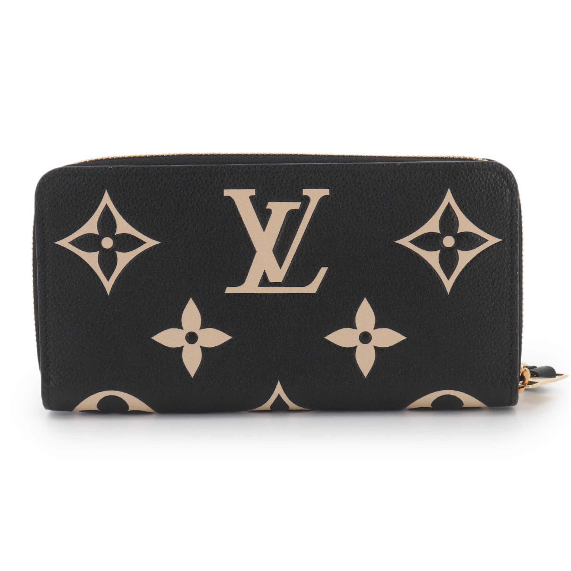 Louis Vuitton Beige Black Monogram Empreinte Long Wallet (Bi-Fold) (Pre-Owned)