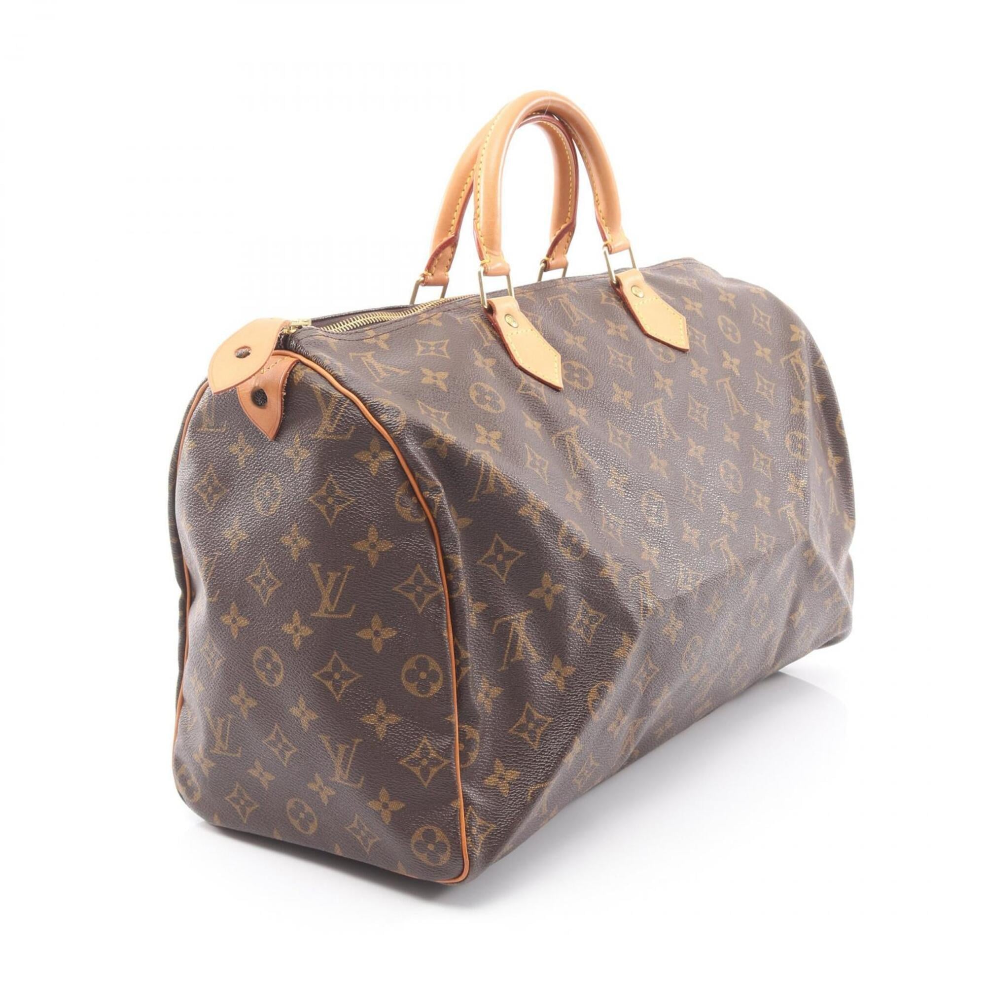 Louis Vuitton Brown Monogram Coated Canvas Leather Handbag (Pre-Owned)