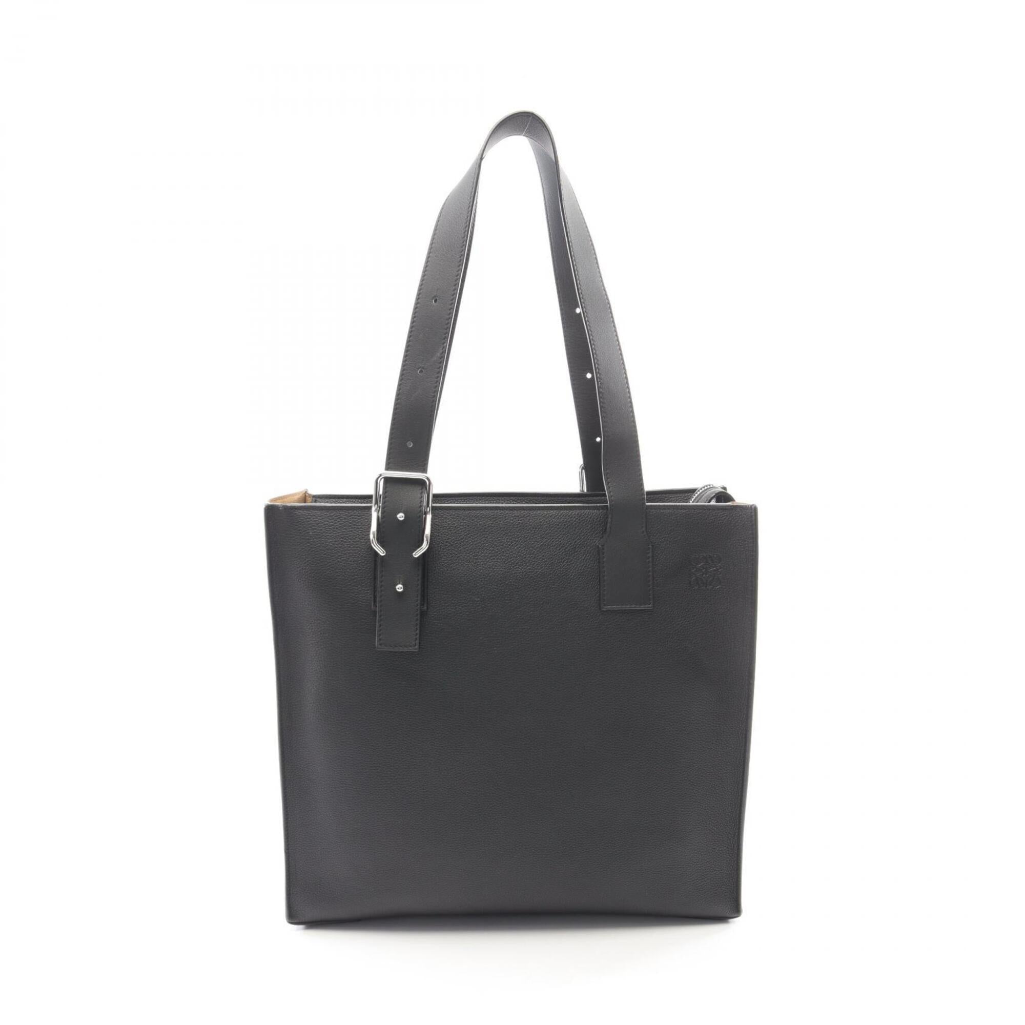 Loewe Black Leather Handbag Tote Bag (Pre-Owned)