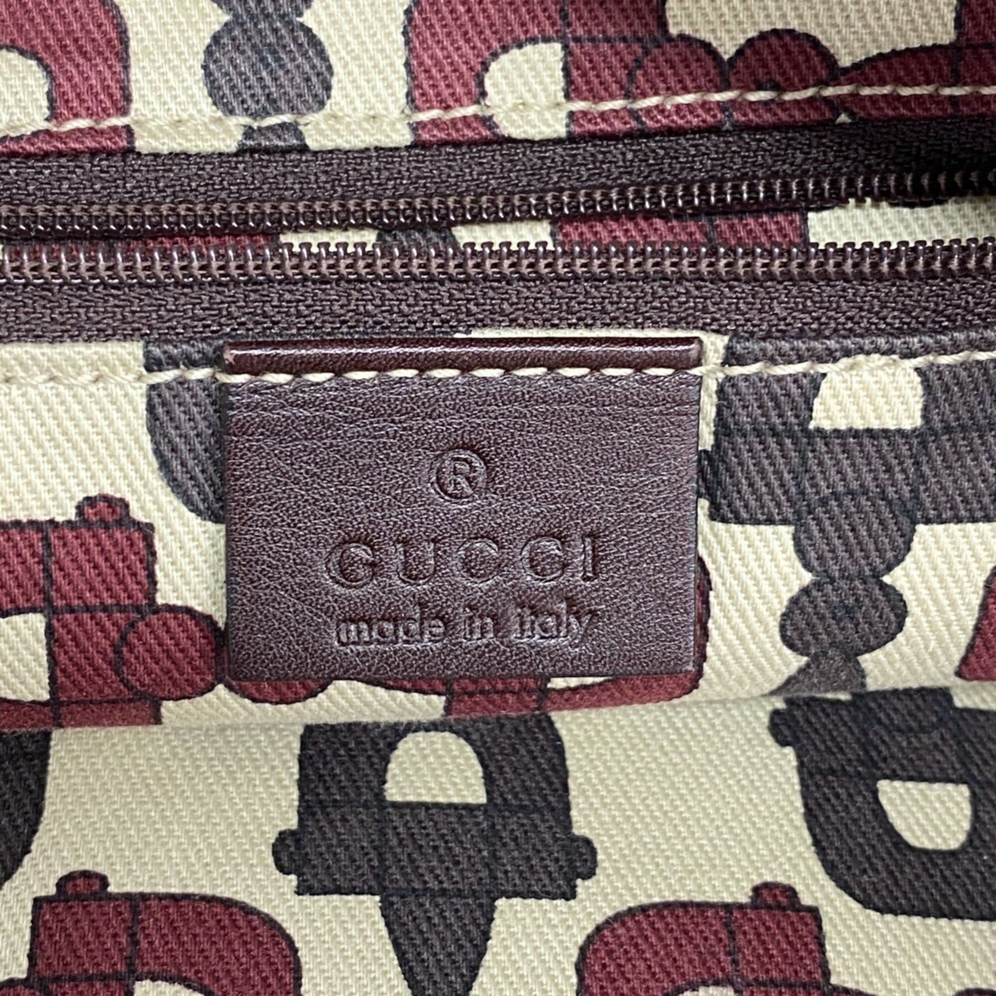 Gucci Brown Leather Shoulder Bag (Pre-Owned)