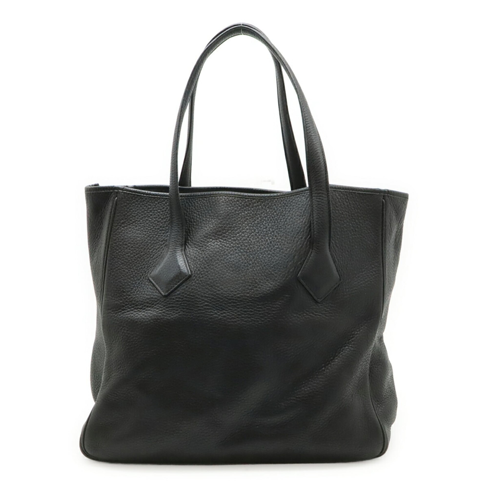 Hermes Noir Taurillon Clemence Leather Shoulder Bag Tote Bag (Pre-Owned)