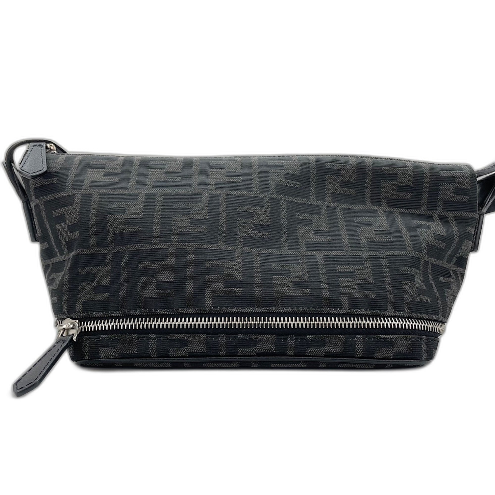 Fendi Black Canvas Shoulder Bag (Pre-Owned)