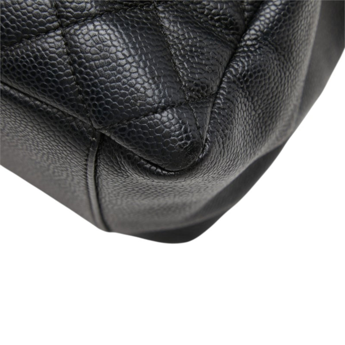 Chanel Black Grained Calfskin Shoulder Bag Tote Bag (Pre-Owned)