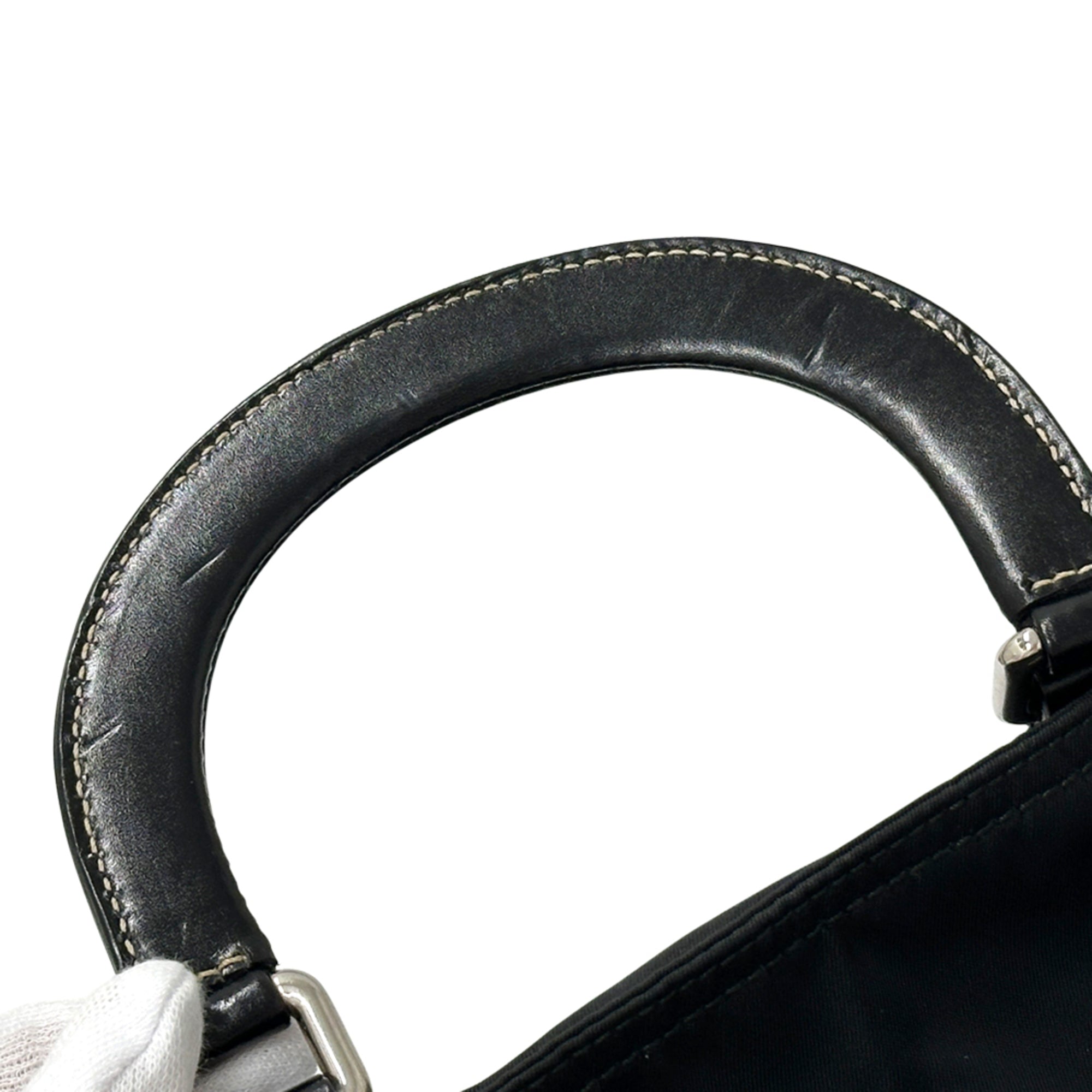 Prada Black Nylon Handbag Shoulder Bag (Pre-Owned)
