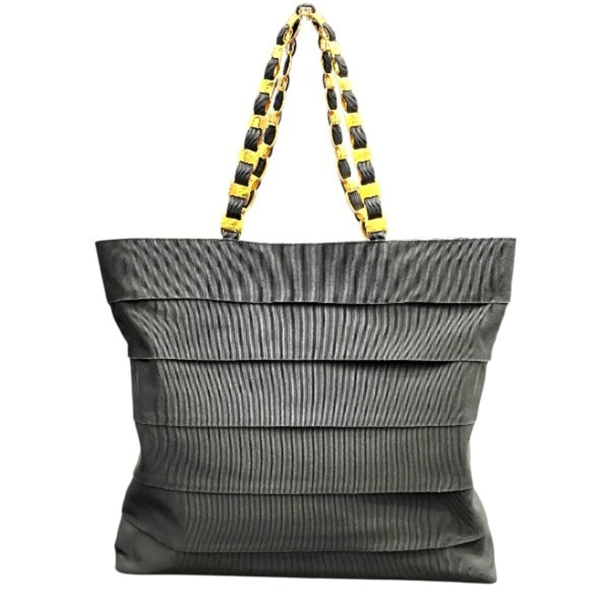 Salvatore Ferragamo Black Nylon Leather Tote Bag (Pre-Owned)
