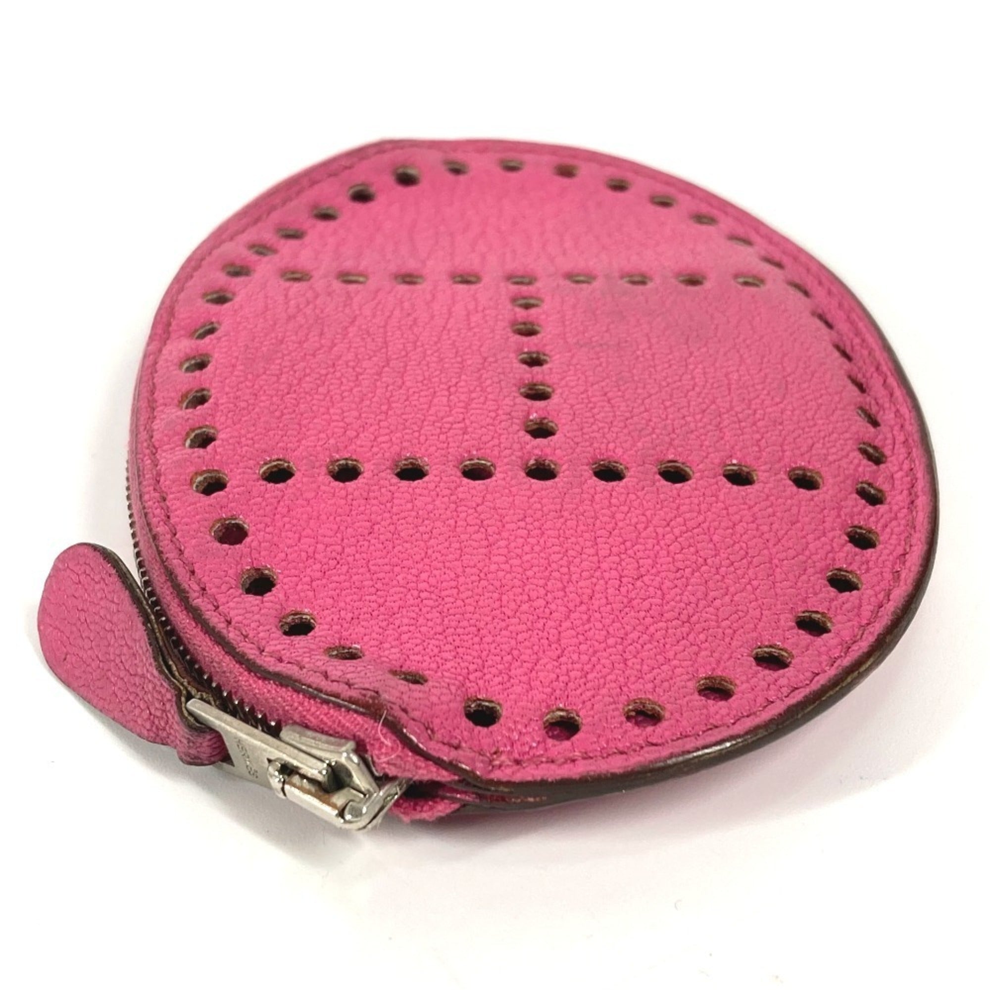 Hermes Pink Chevre Leather Coin Purse/Coin Case (Pre-Owned)