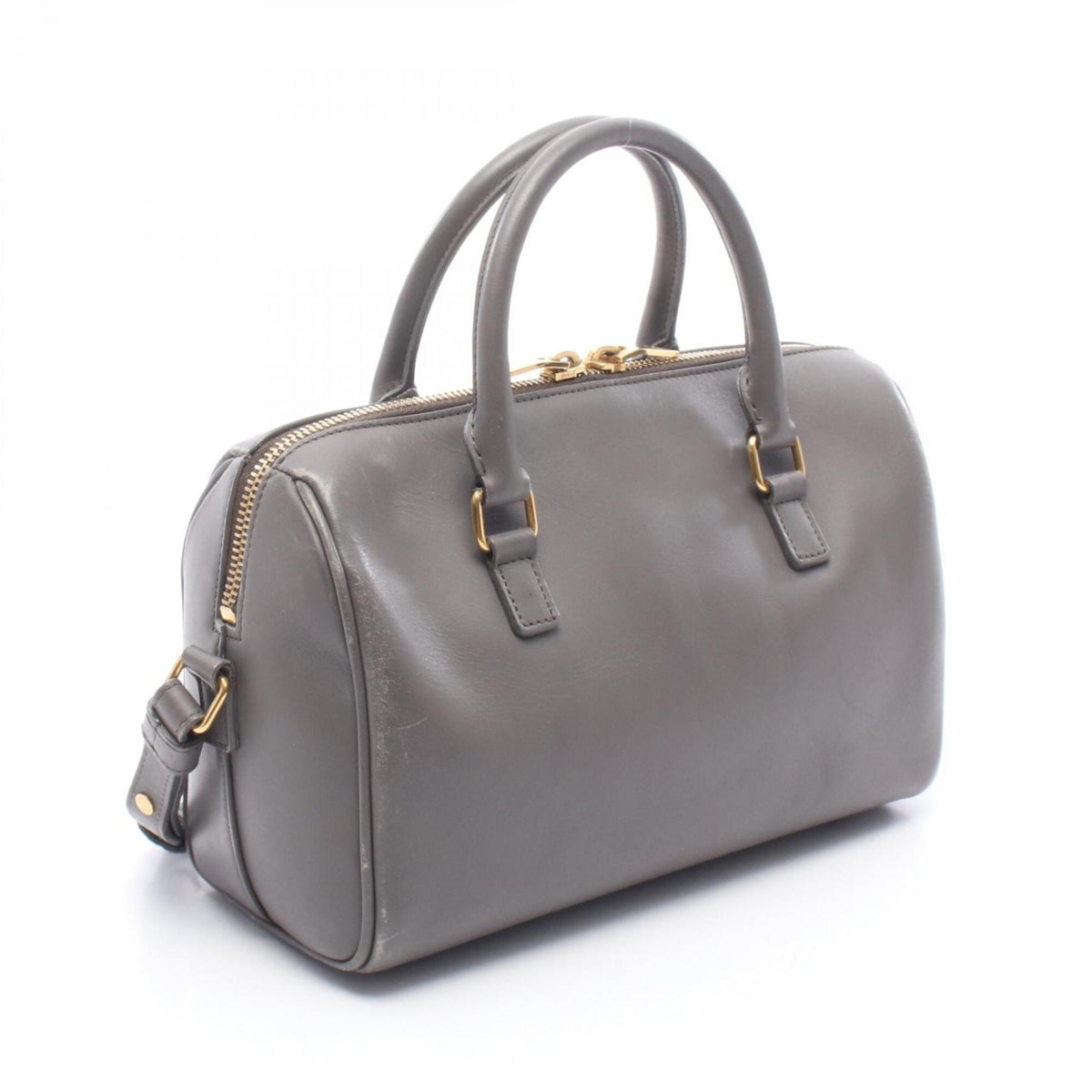 Saint Laurent Gray Leather Handbag (Pre-Owned)