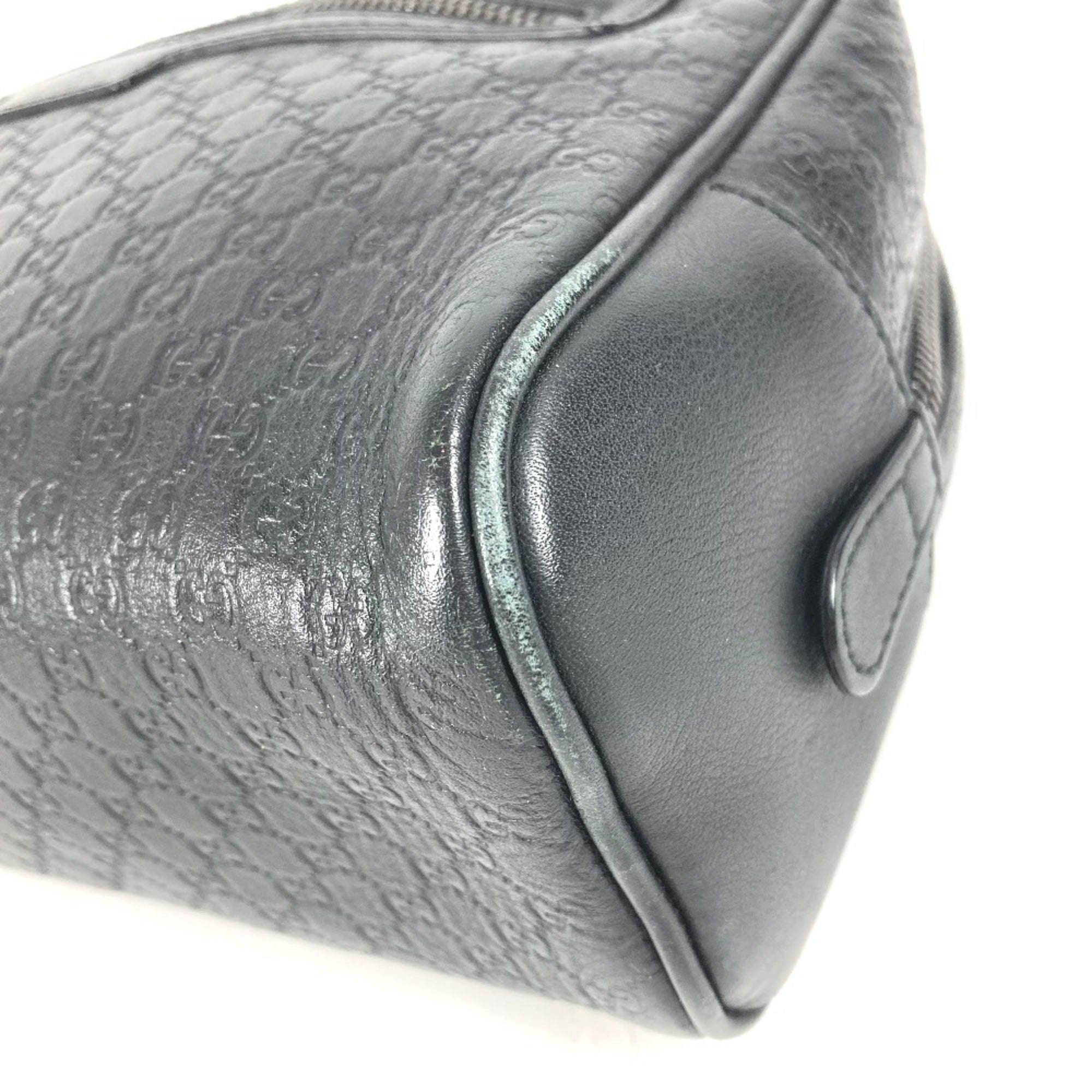 Gucci Guccissima Black Gg Leather Clutch Bag Handbag (Pre-Owned)